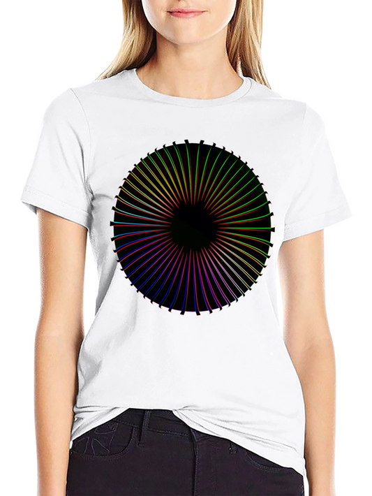 Abstract Spectrum Graphic Black T-Shirt