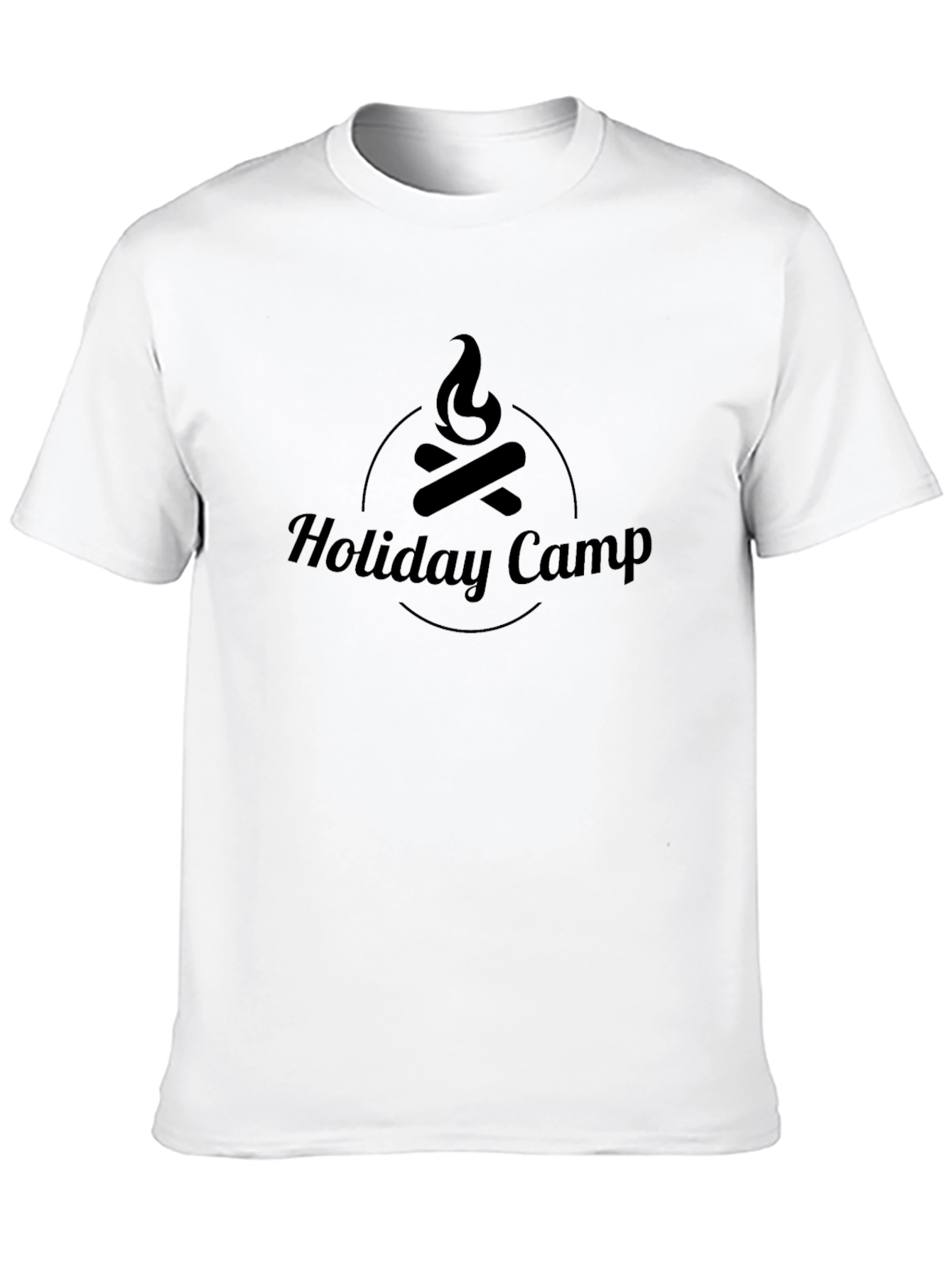 Holiday Camp T-Shirt - Black Campfire Design