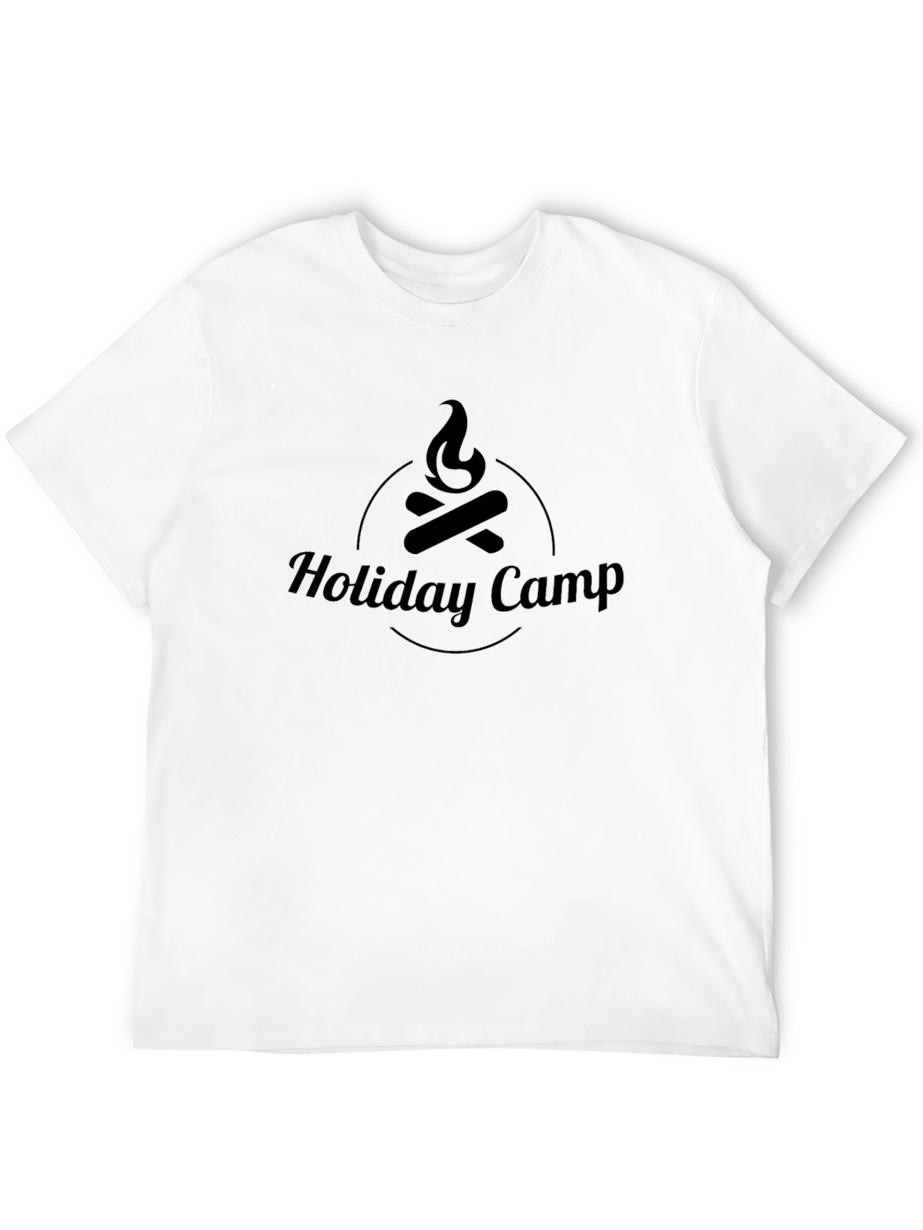 Holiday Camp T-Shirt - Black Campfire Design