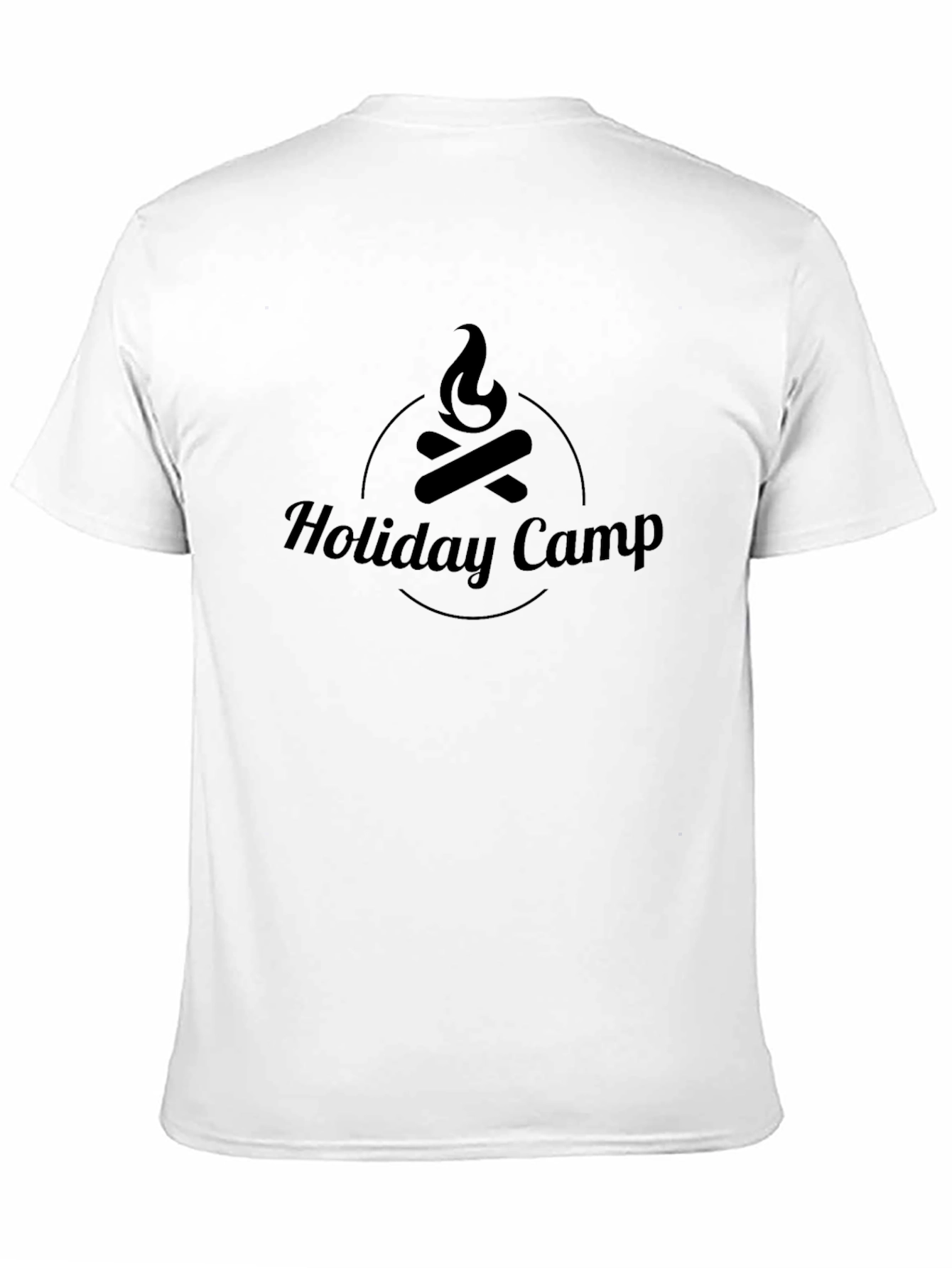 Holiday Camp T-Shirt - Black Campfire Design