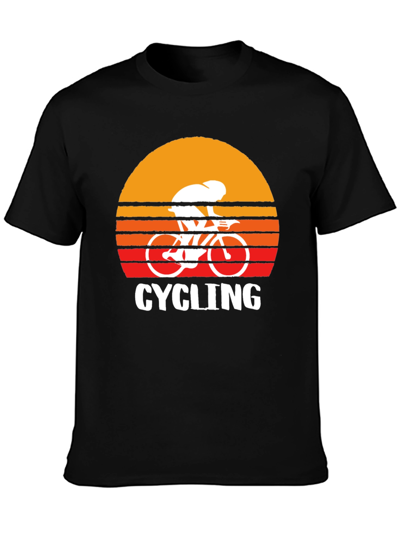 Retro Cycling Sunset Graphic T-Shirt