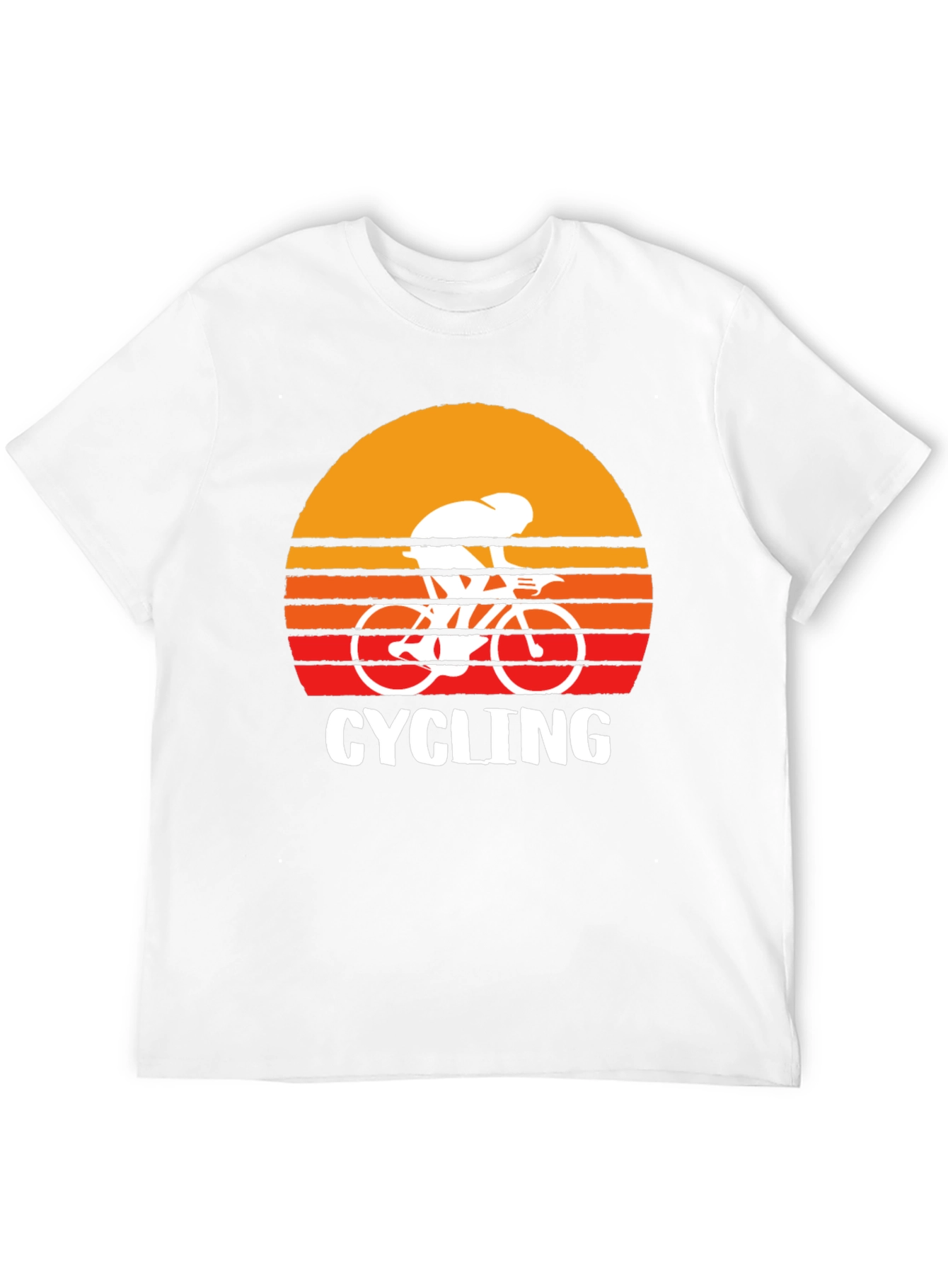 Retro Cycling Sunset Graphic T-Shirt
