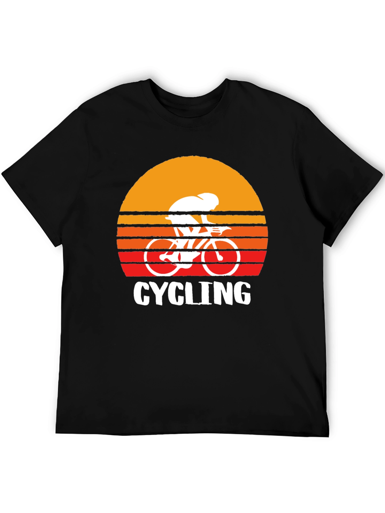 Retro Cycling Sunset Graphic T-Shirt
