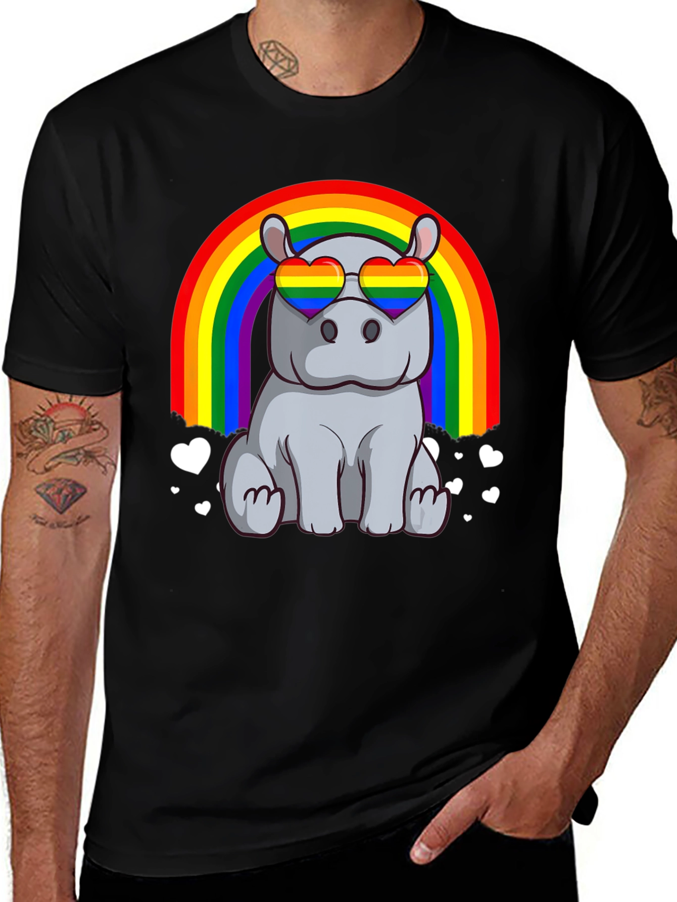 Rainbow Hippo T-Shirt