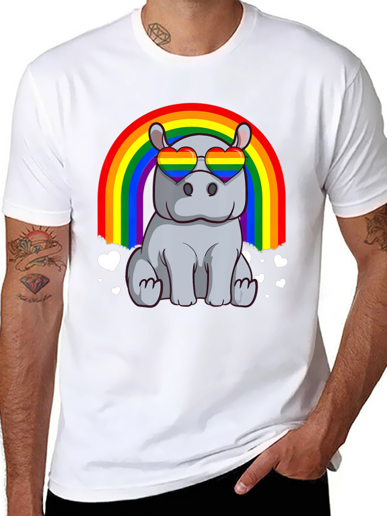 Rainbow Hippo T-Shirt