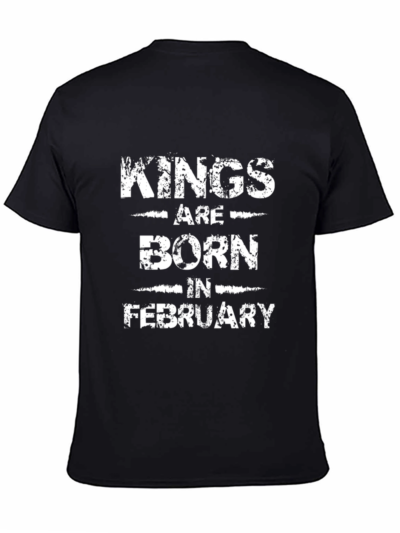 Kings Are Born In February Black T-Shirt