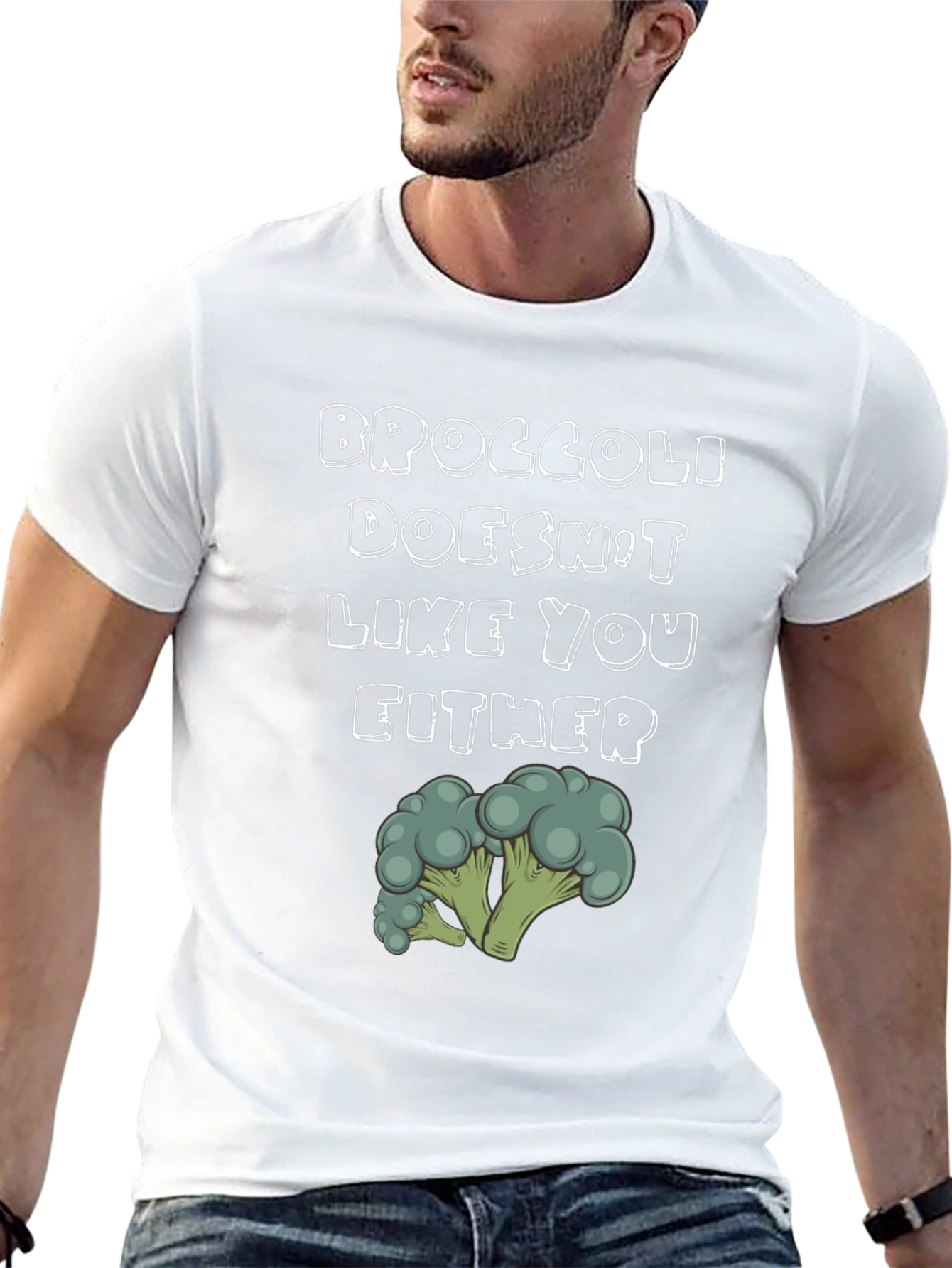 Broccoli Doesnt Like You Either Graphic T-Shirt