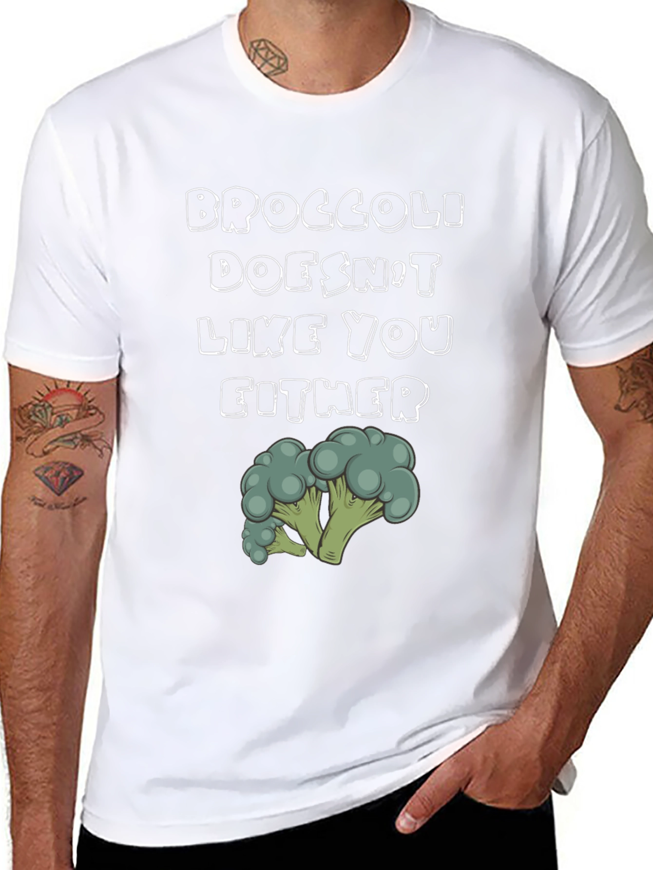 Broccoli Doesnt Like You Either Graphic T-Shirt