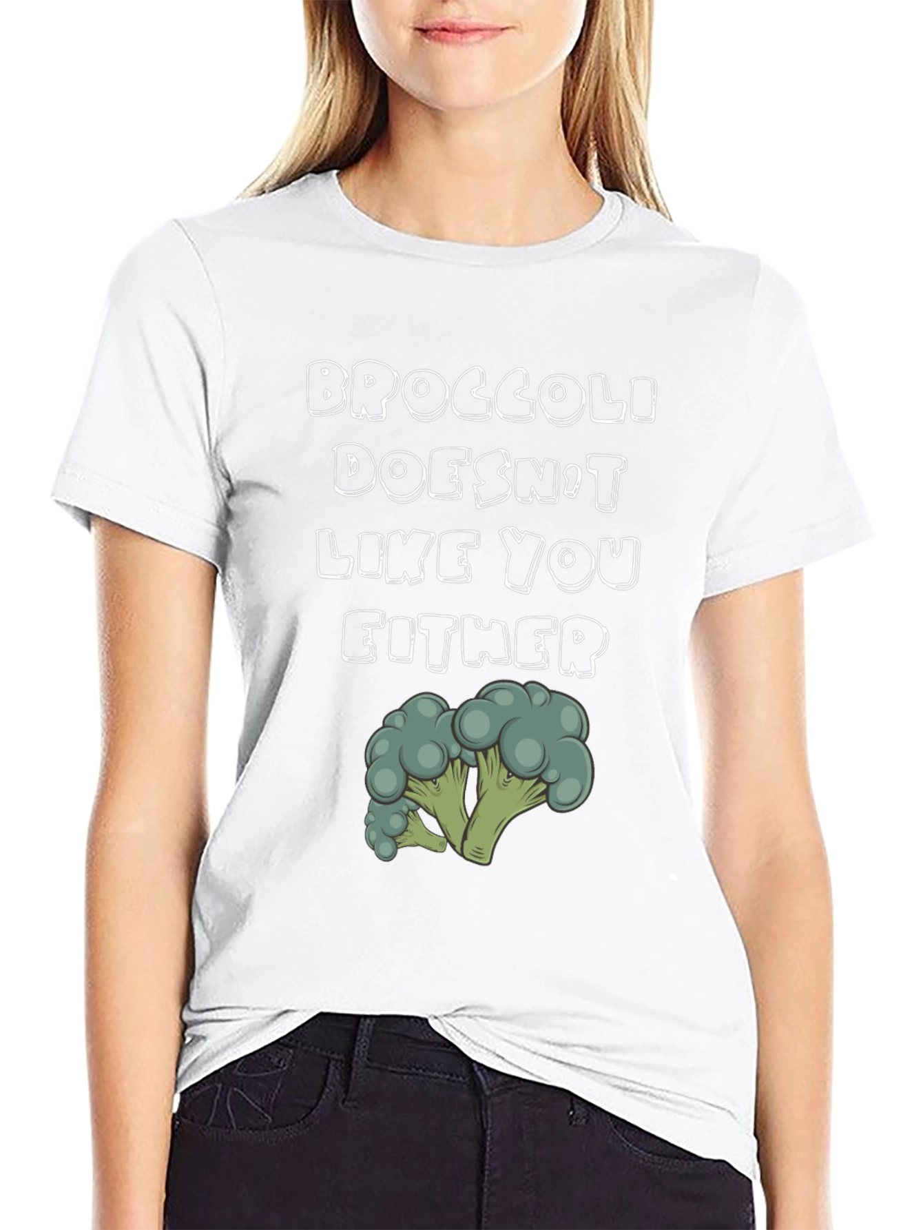 Broccoli Doesnt Like You Either Graphic T-Shirt