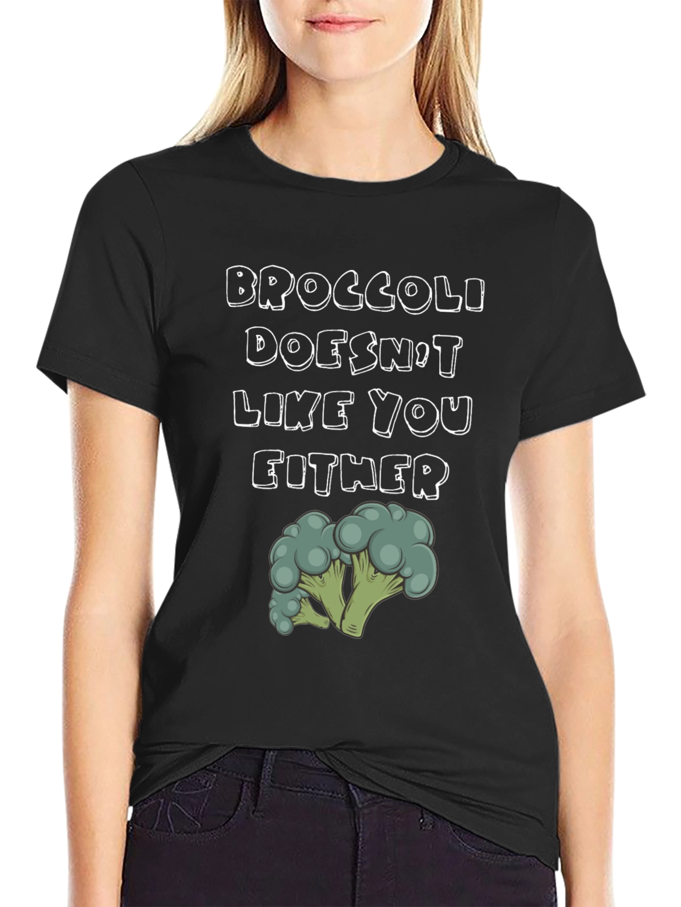 Broccoli Doesnt Like You Either Graphic T-Shirt