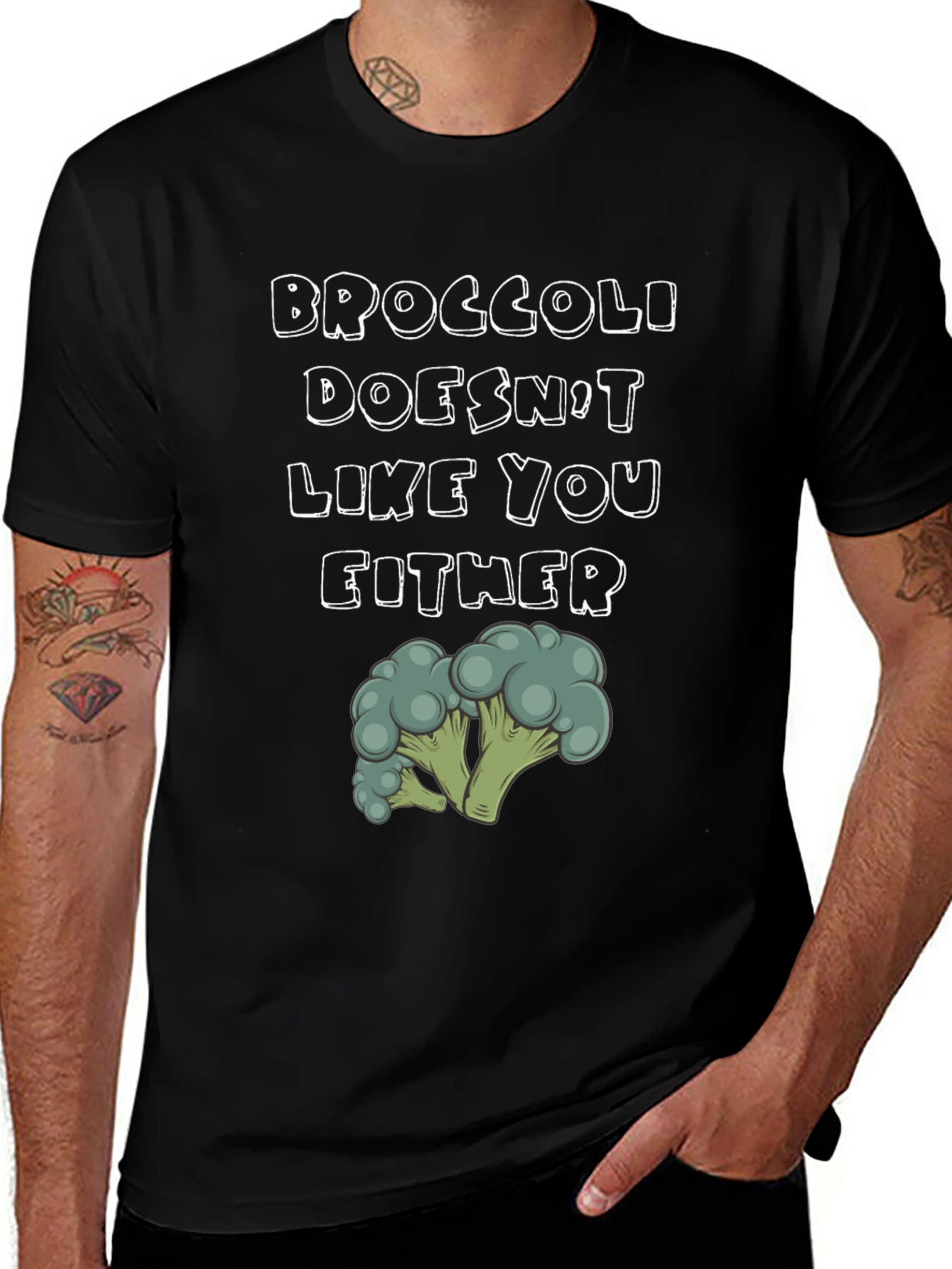 Broccoli Doesnt Like You Either Graphic T-Shirt