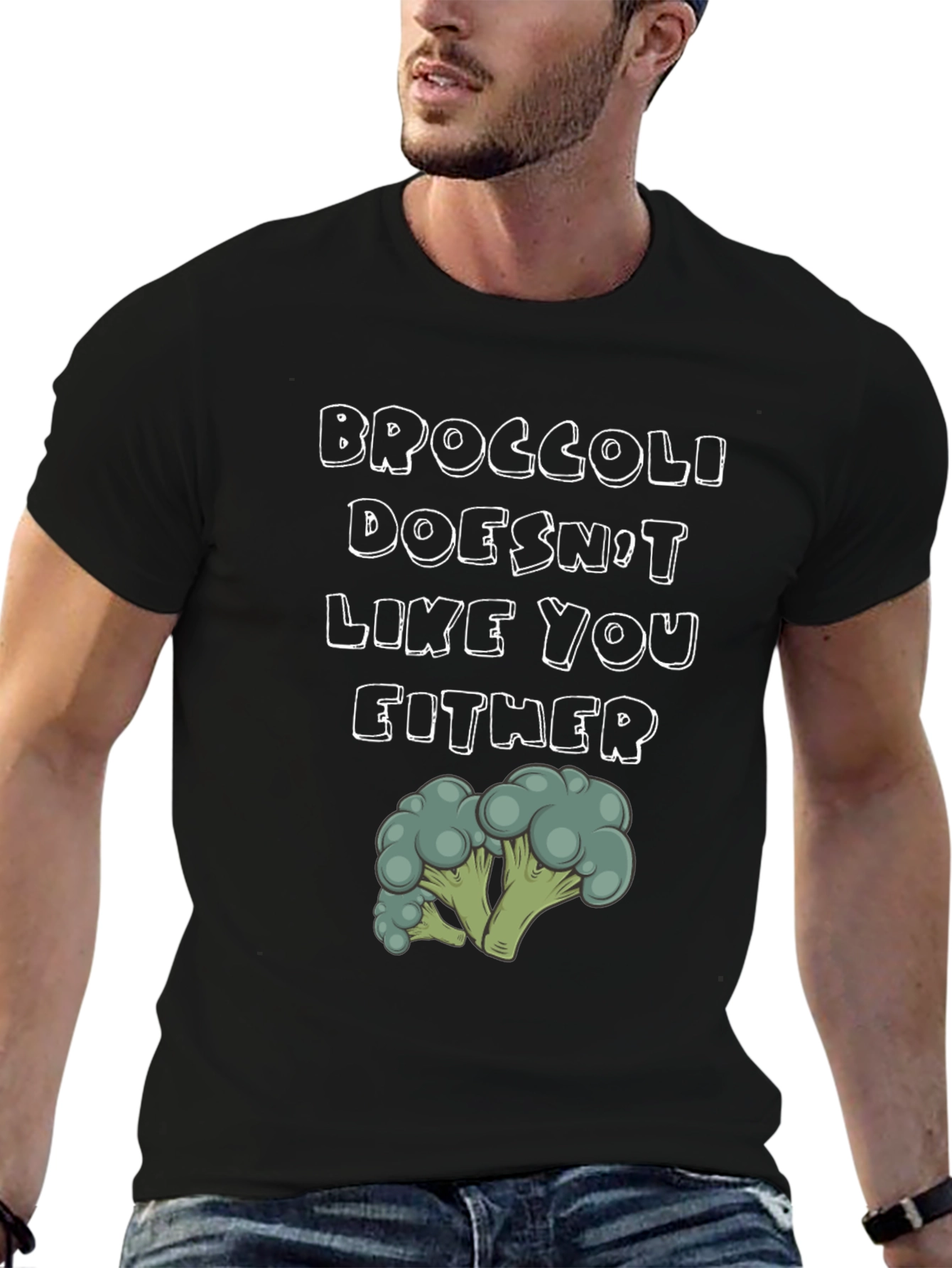 Broccoli Doesnt Like You Either Graphic T-Shirt