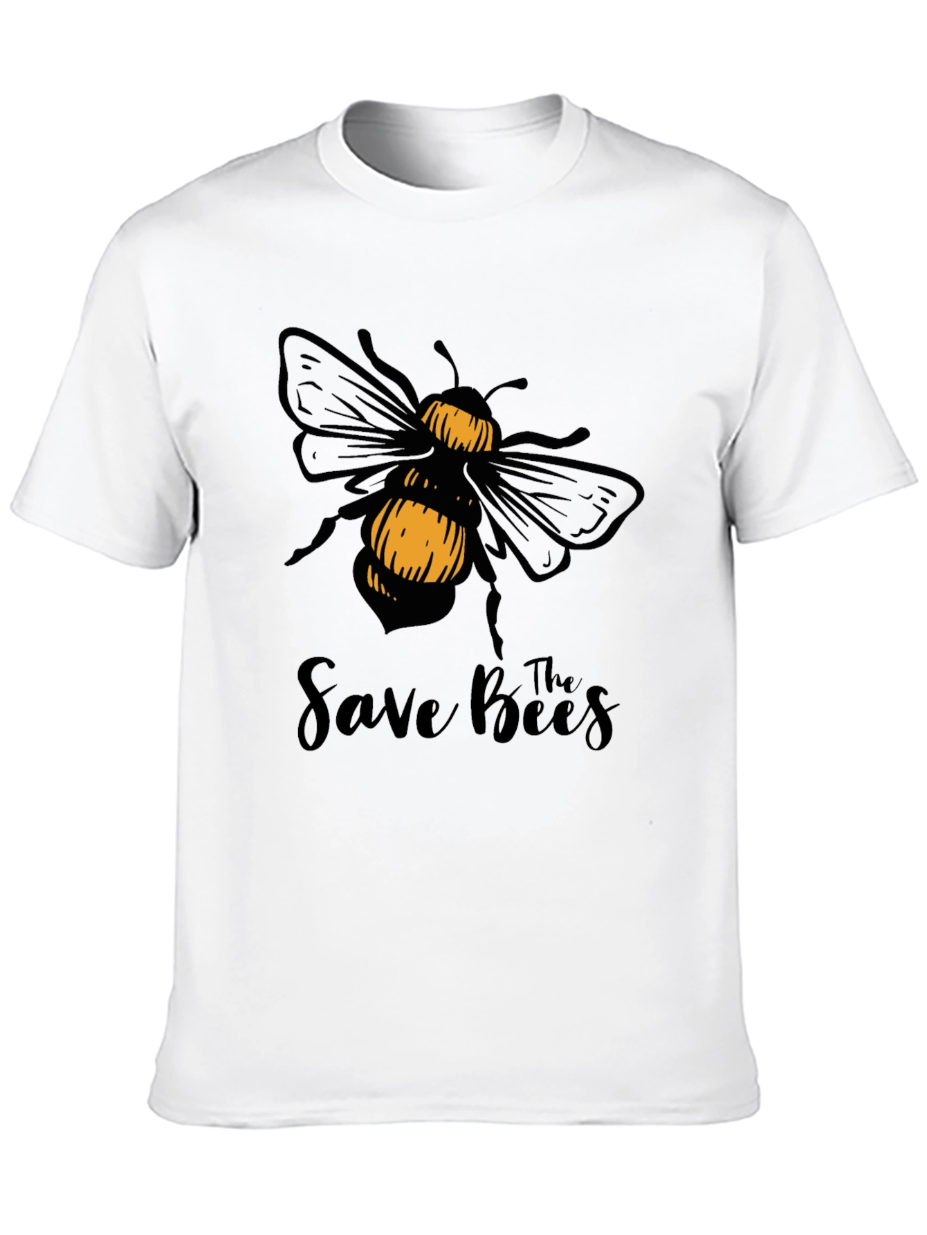 Save The Bees T-Shirt - Black Cotton Graphic Tee