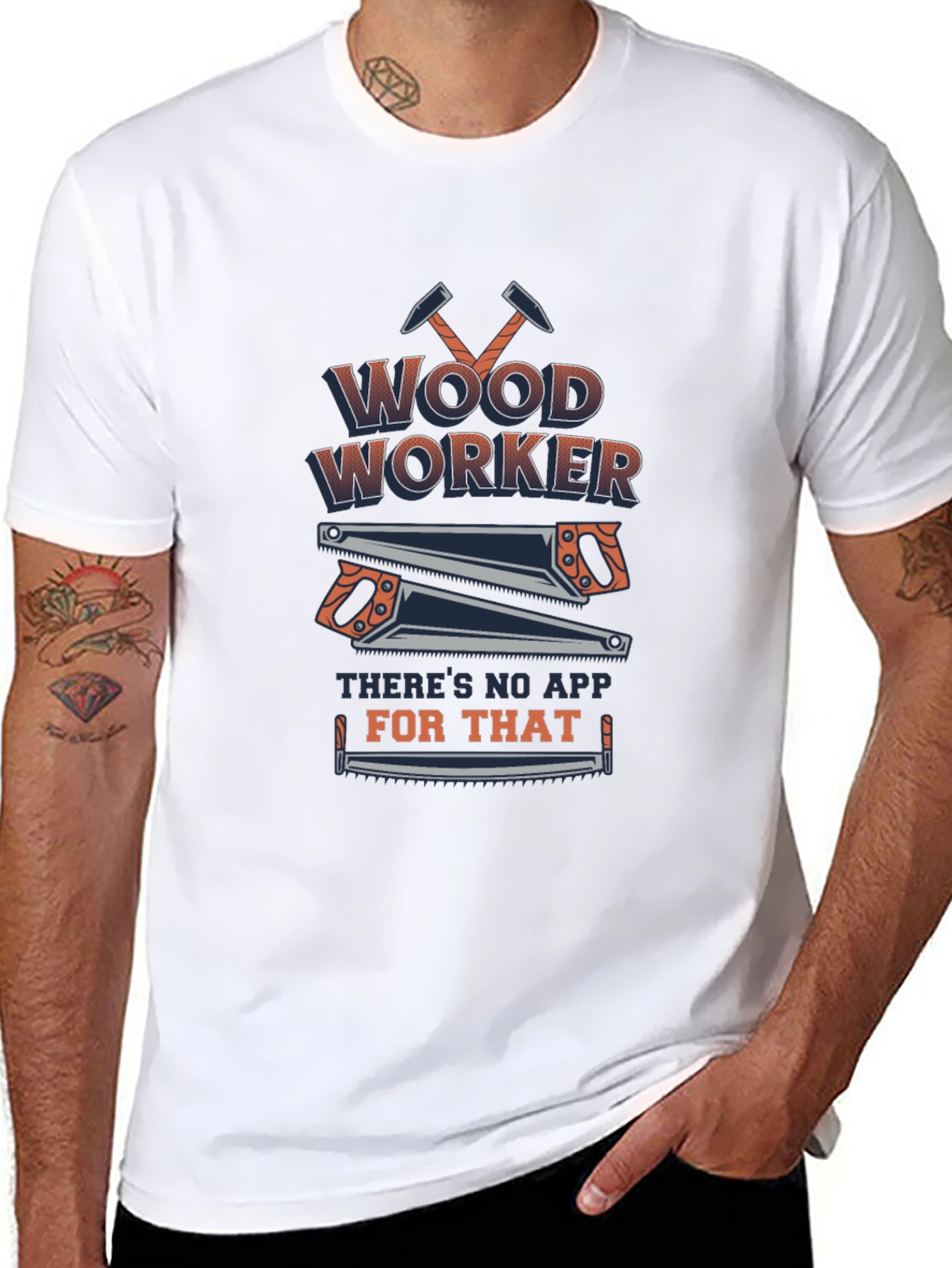 Woodworker No App T-Shirt - Black Cotton Blend