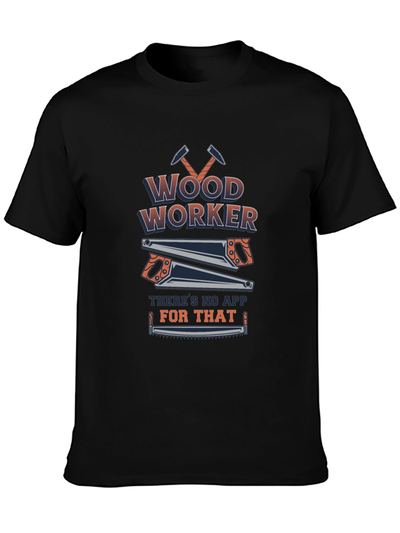 Woodworker No App T-Shirt - Black Cotton Blend