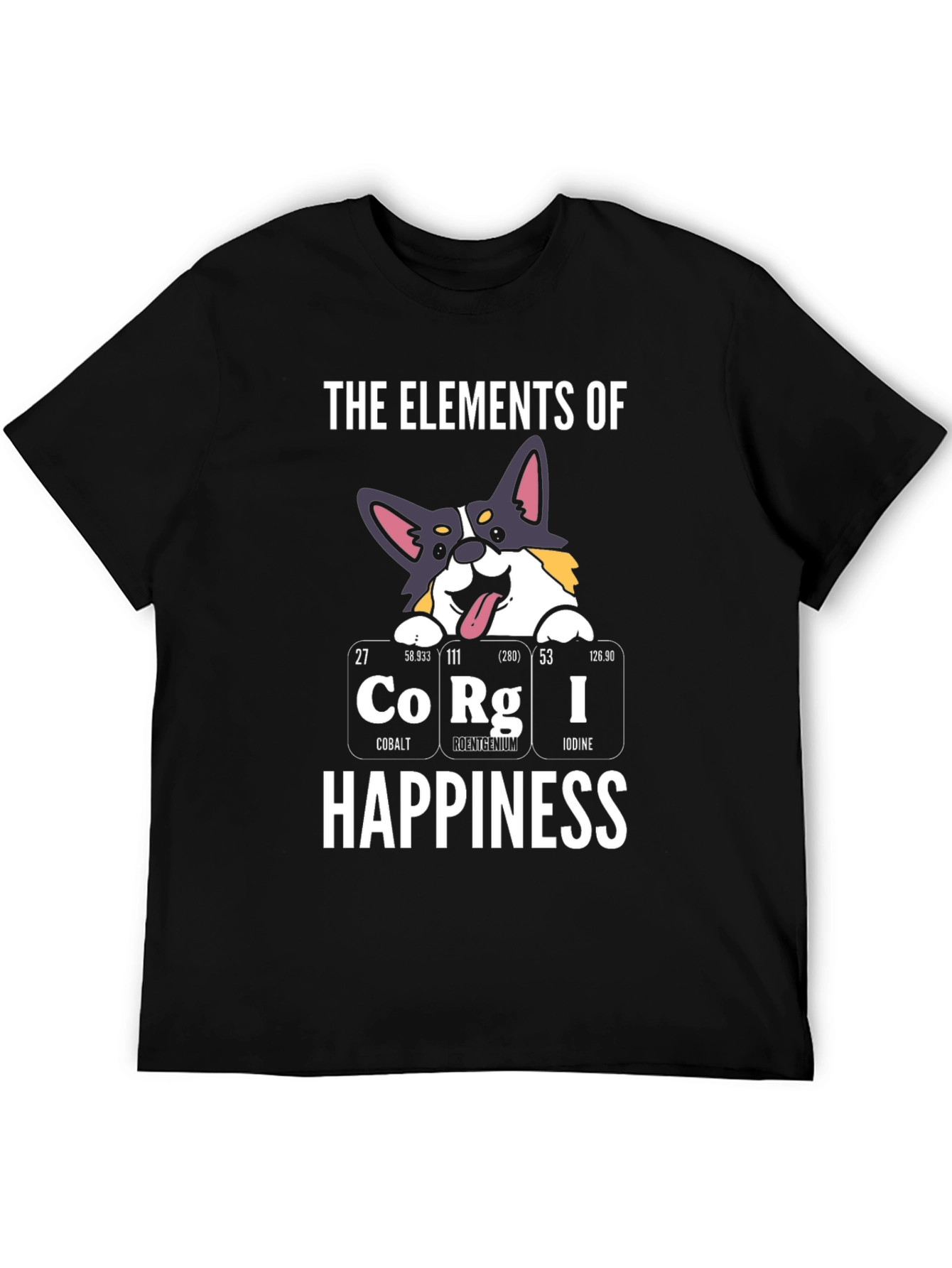 Corgi Elements of Happiness Graphic T-Shirt