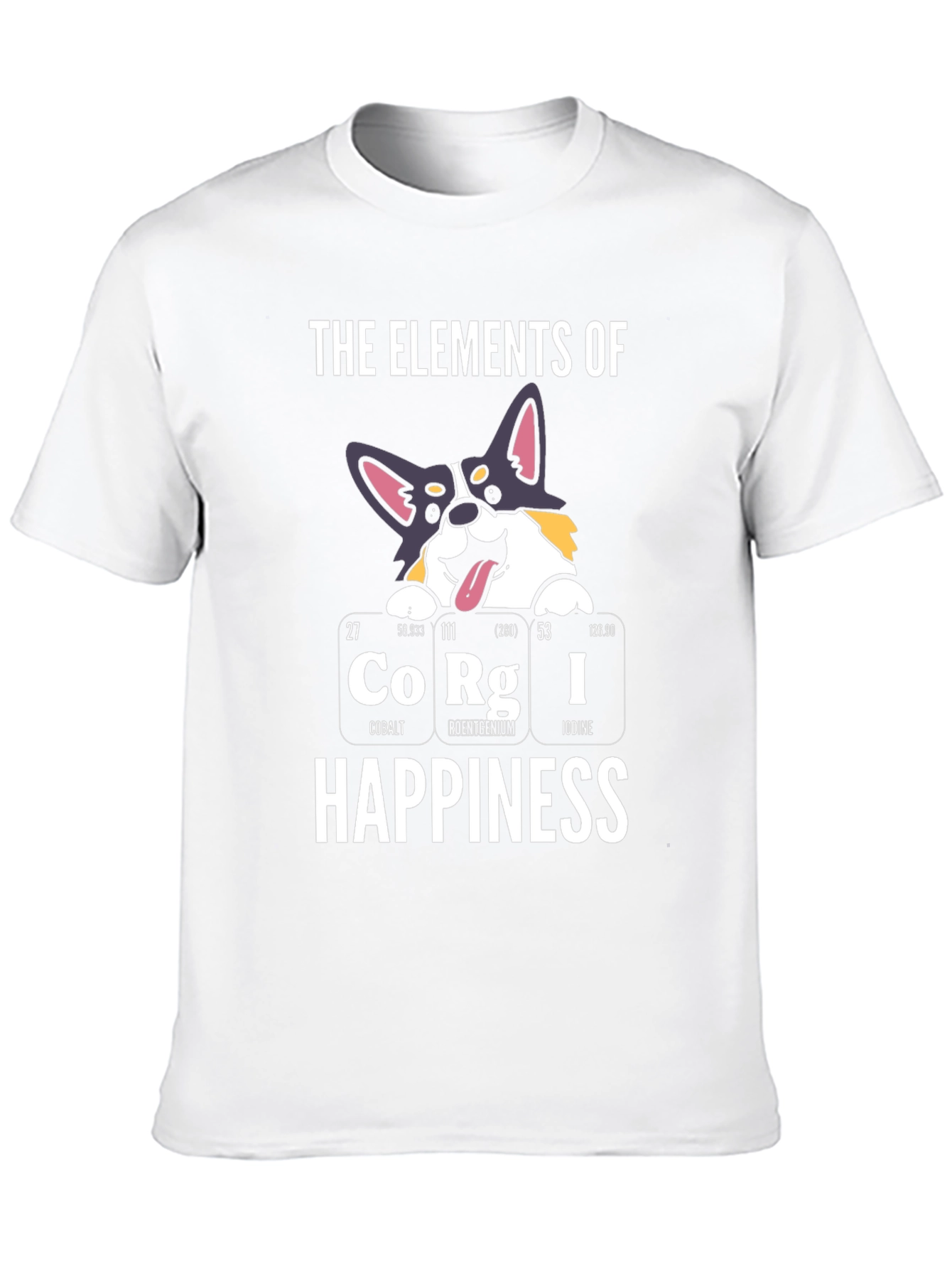Corgi Elements of Happiness Graphic T-Shirt