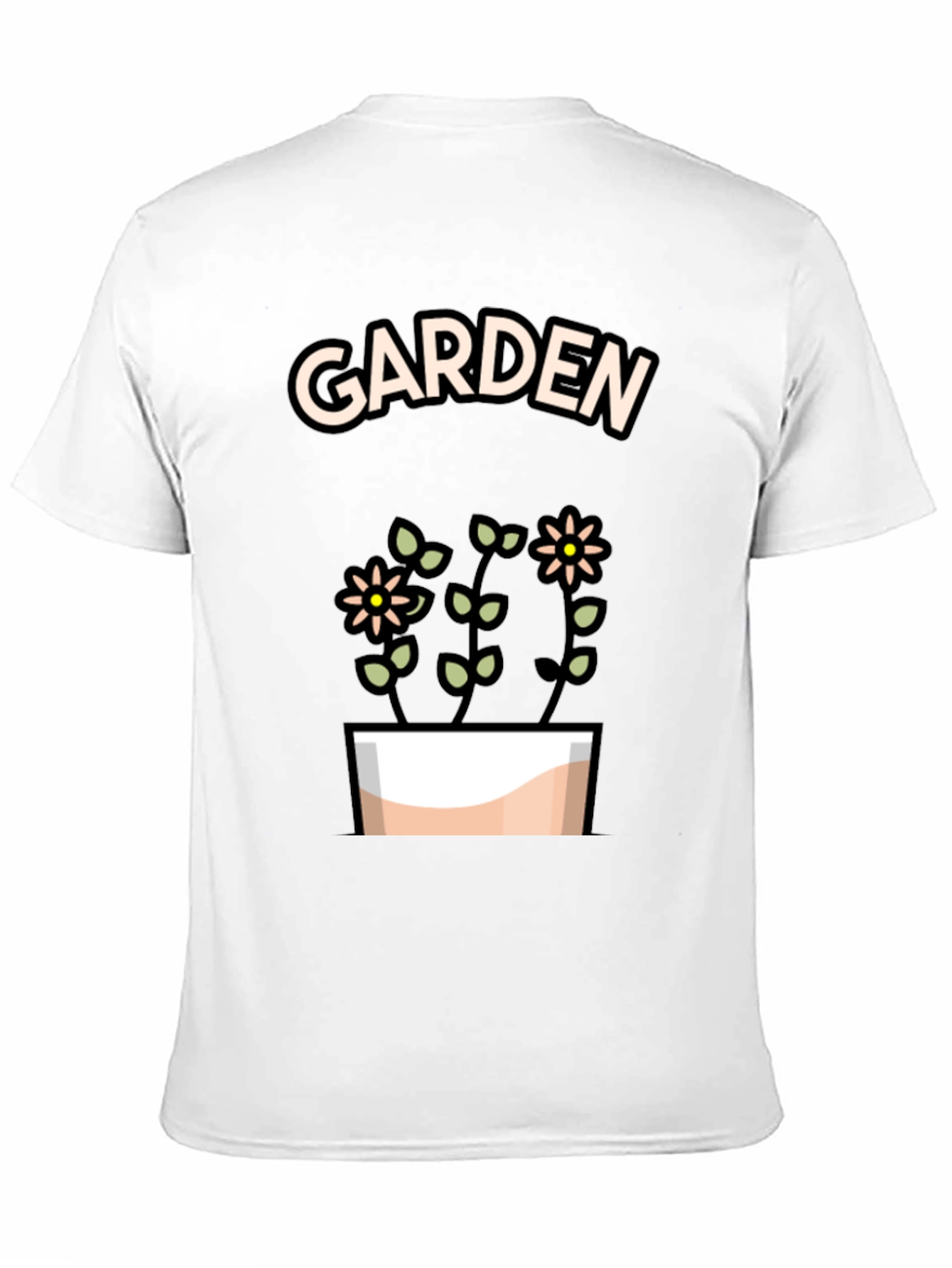 Garden Flowers Graphic Tee - Stylish Black T-Shirt