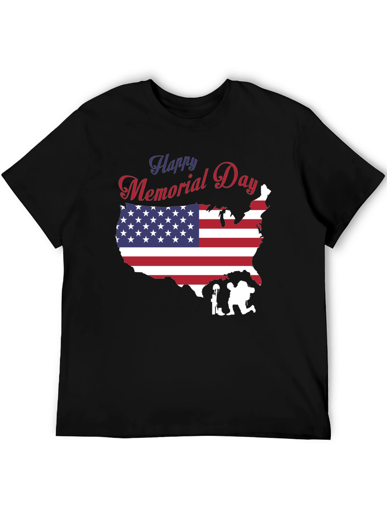 Happy Memorial Day USA Flag T-Shirt