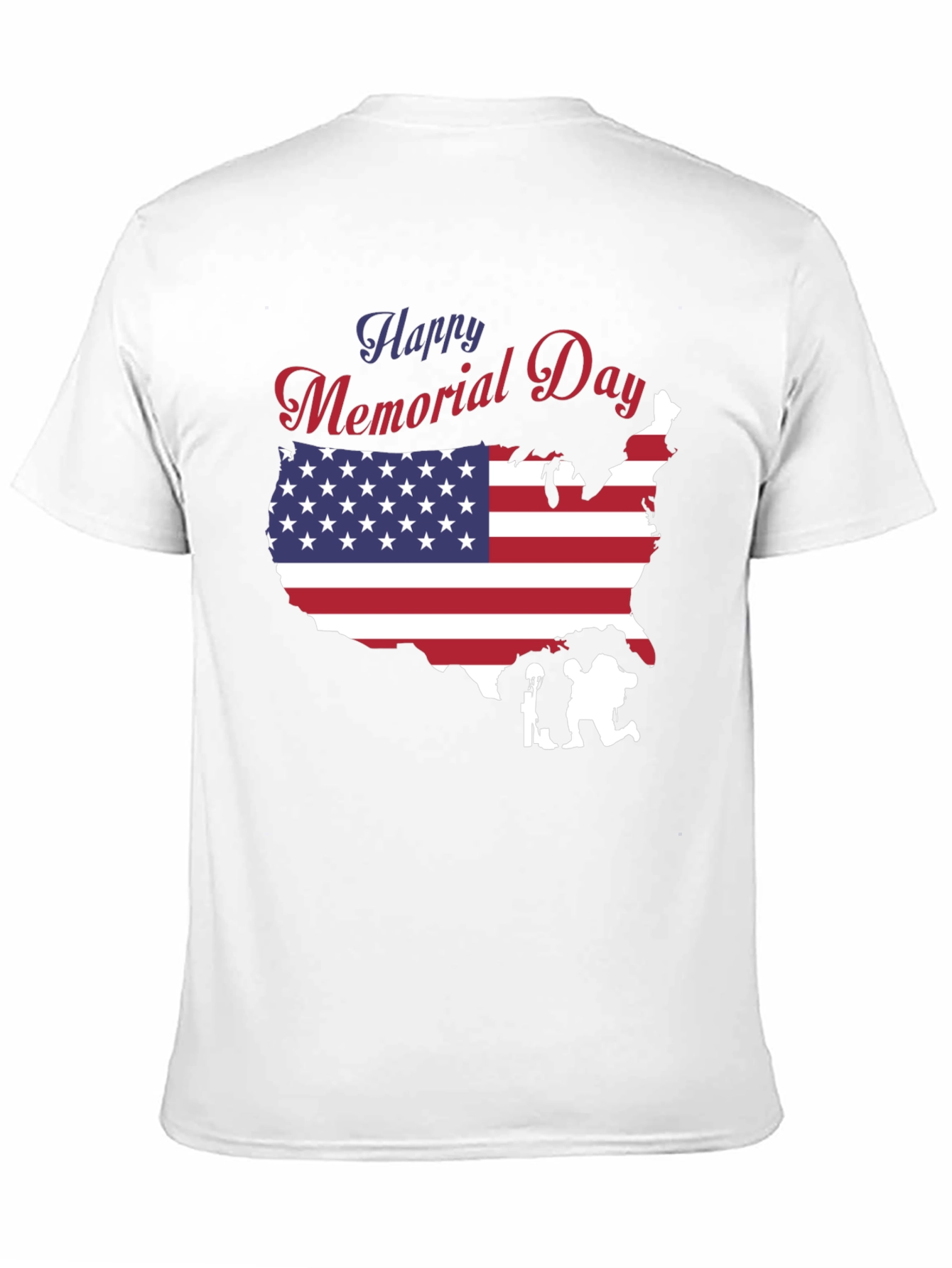 Happy Memorial Day USA Flag T-Shirt