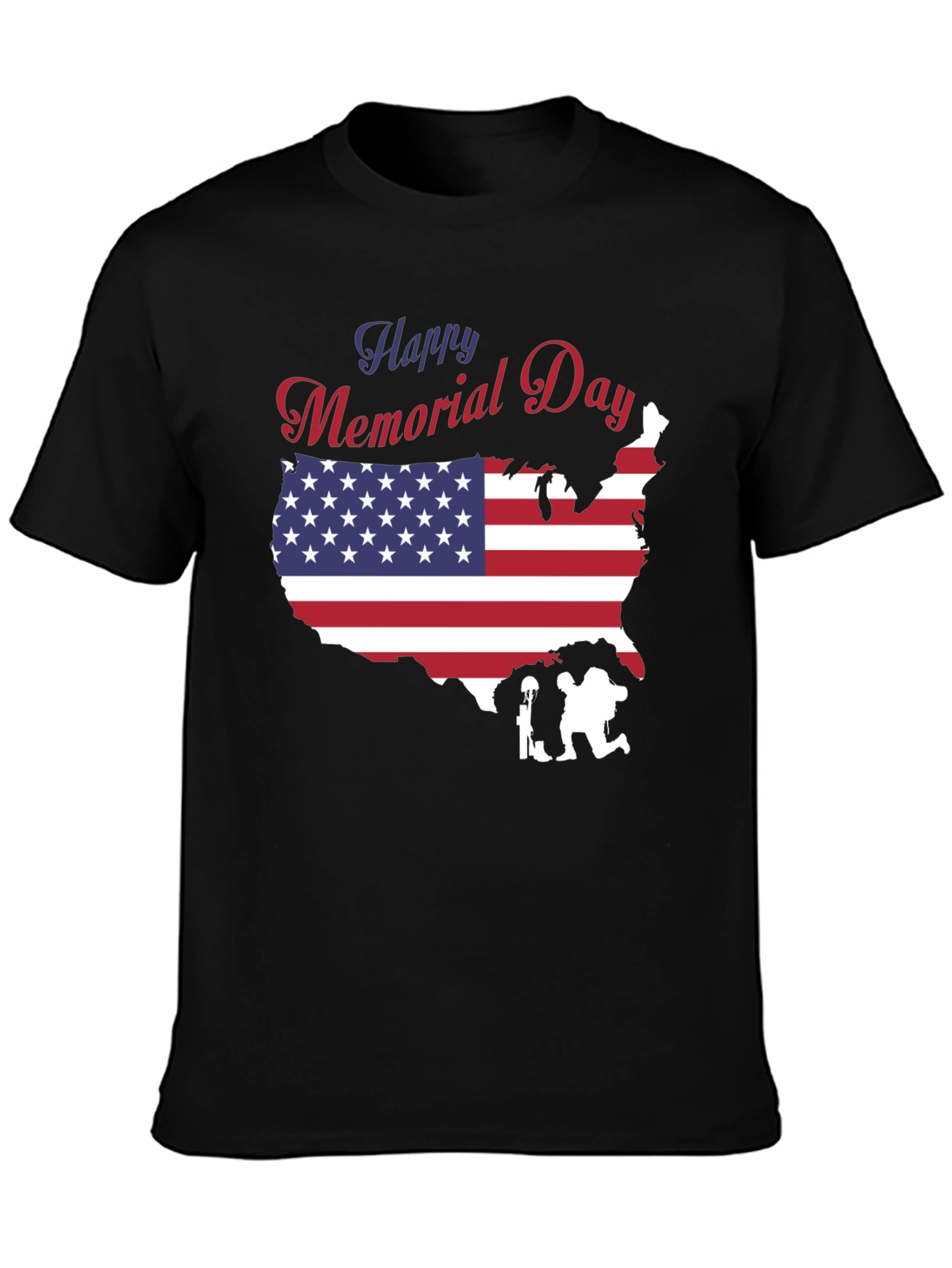Happy Memorial Day USA Flag T-Shirt