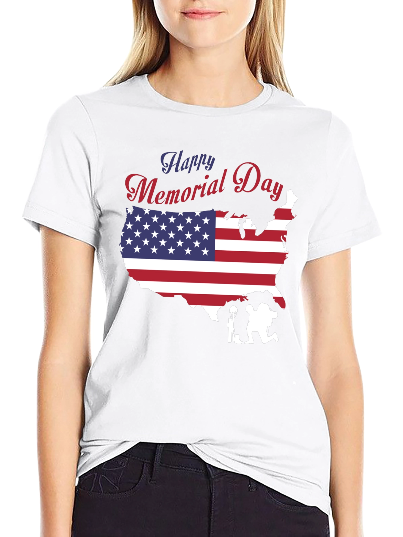Happy Memorial Day USA Flag T-Shirt