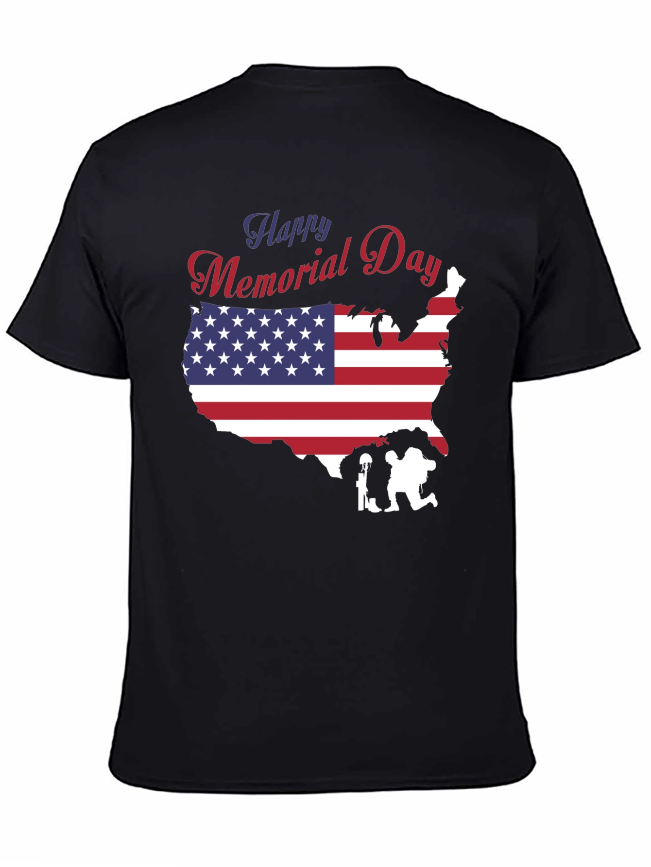 Happy Memorial Day USA Flag T-Shirt