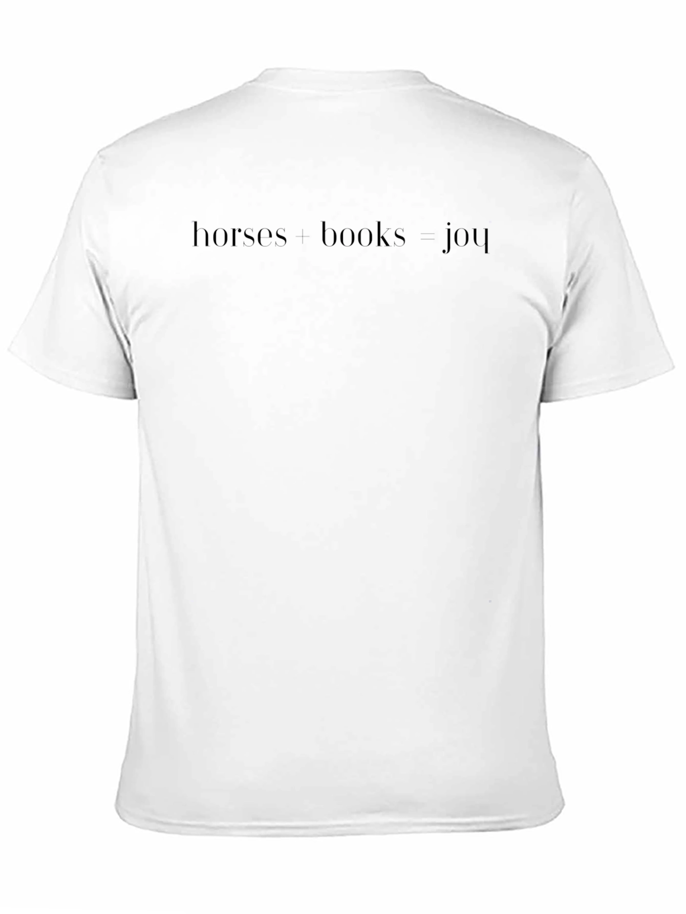 Horses Books Joy Black Crew Neck T-Shirt