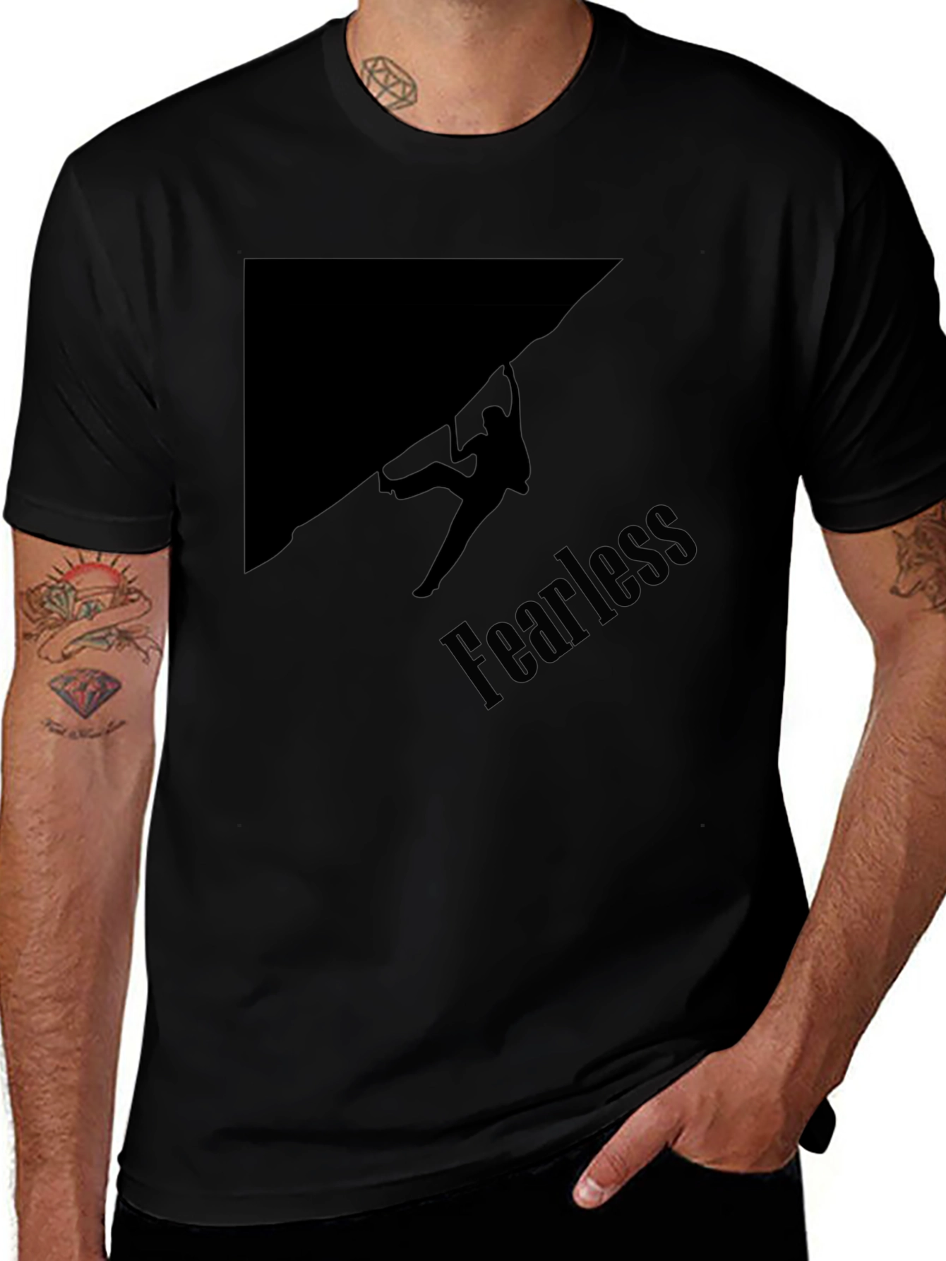Fearless Climber Black Graphic Tee