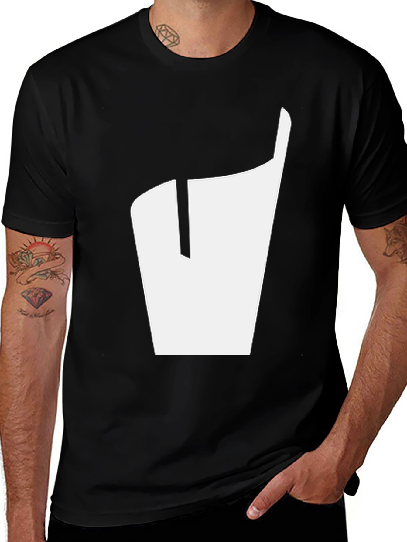Minimalist Graphic Tee - Black