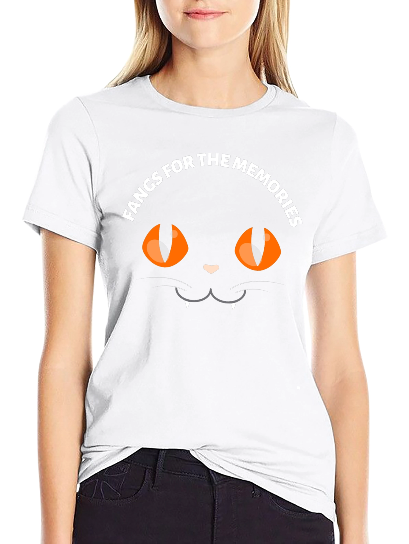 Fangs for the Memories Black Cat T-Shirt