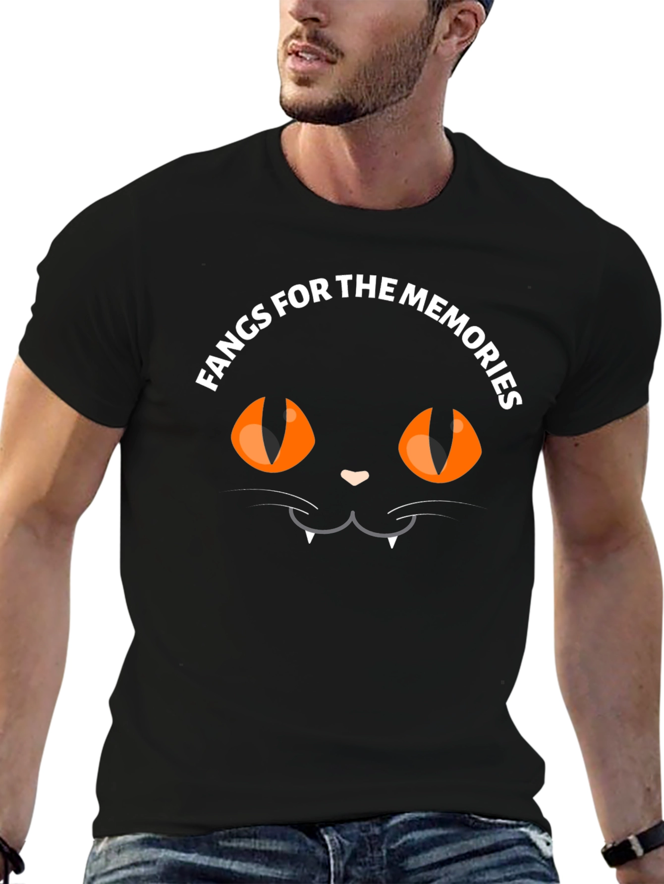 Fangs for the Memories Black Cat T-Shirt