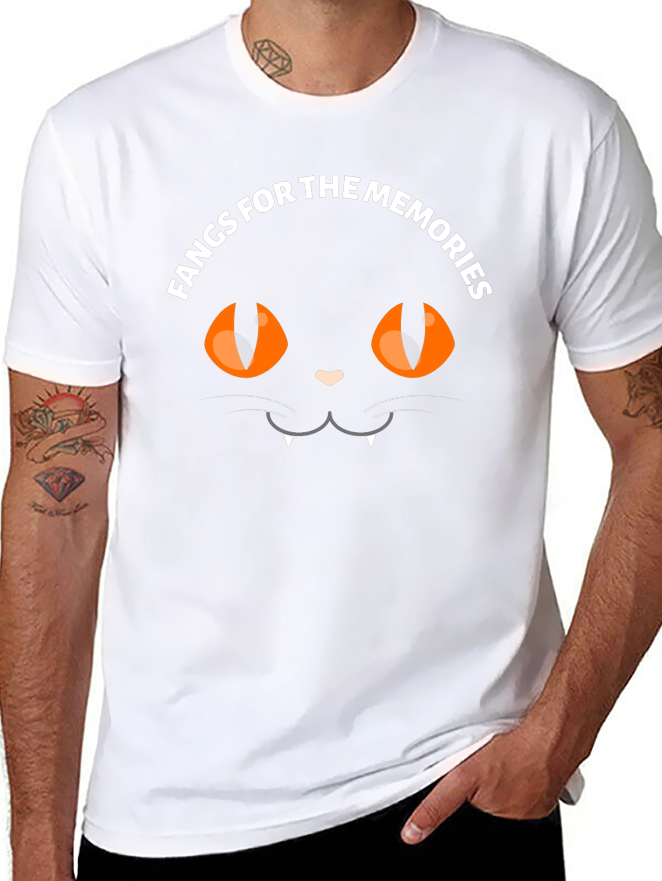 Fangs for the Memories Black Cat T-Shirt
