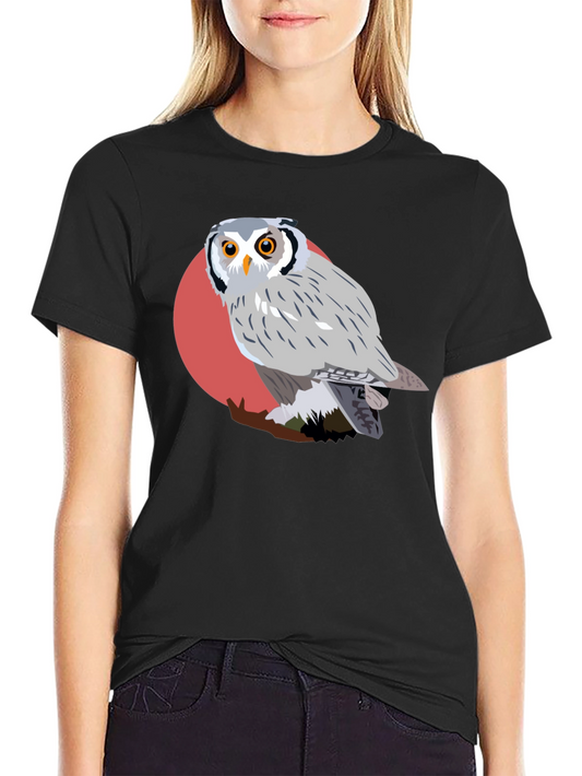 Owl Graphic Tee - Unique Bird Design