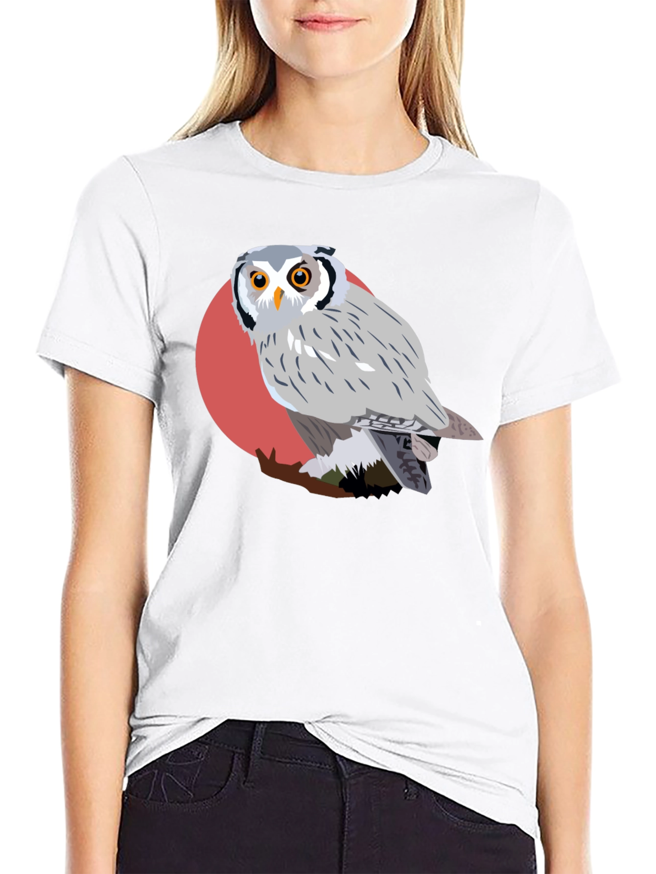 Owl Graphic Tee - Unique Bird Design