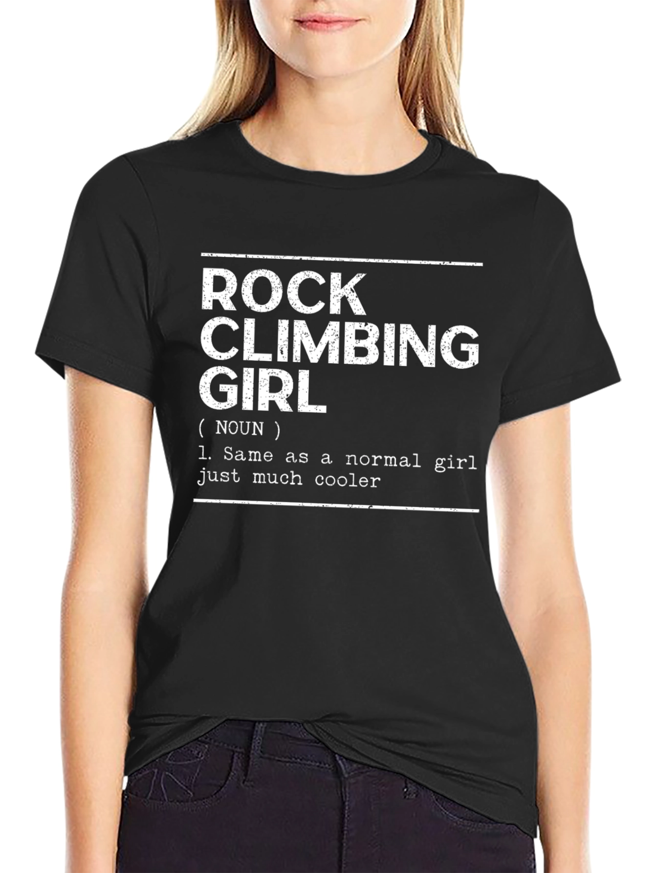 Rock Climbing Girl Definition T-Shirt - Cool Climber Tee