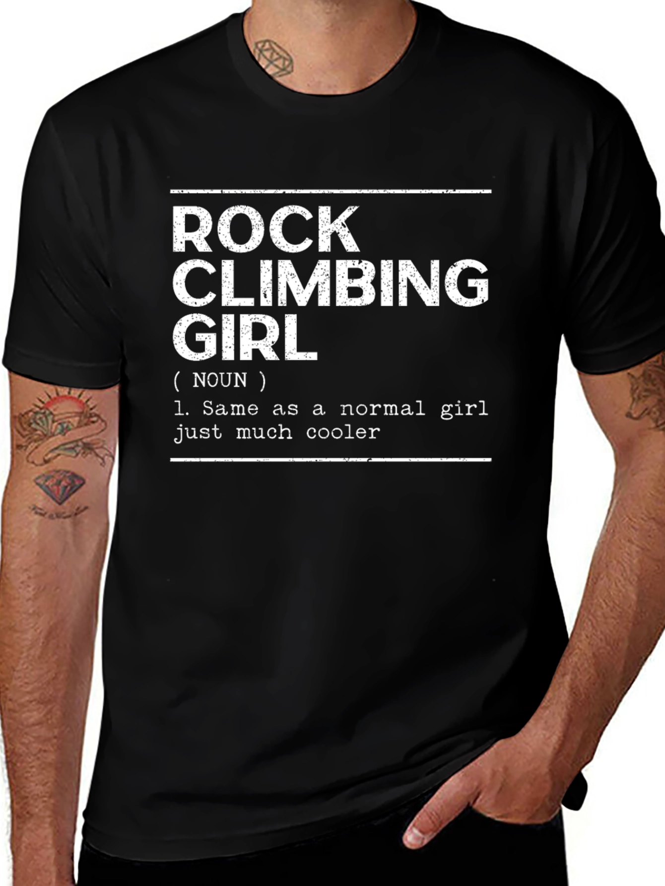 Rock Climbing Girl Definition T-Shirt - Cool Climber Tee