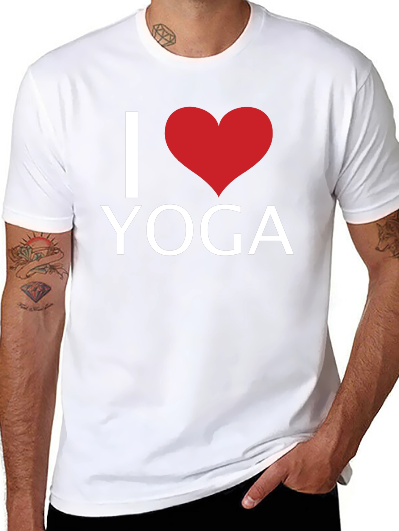 I Heart Yoga Black T-Shirt