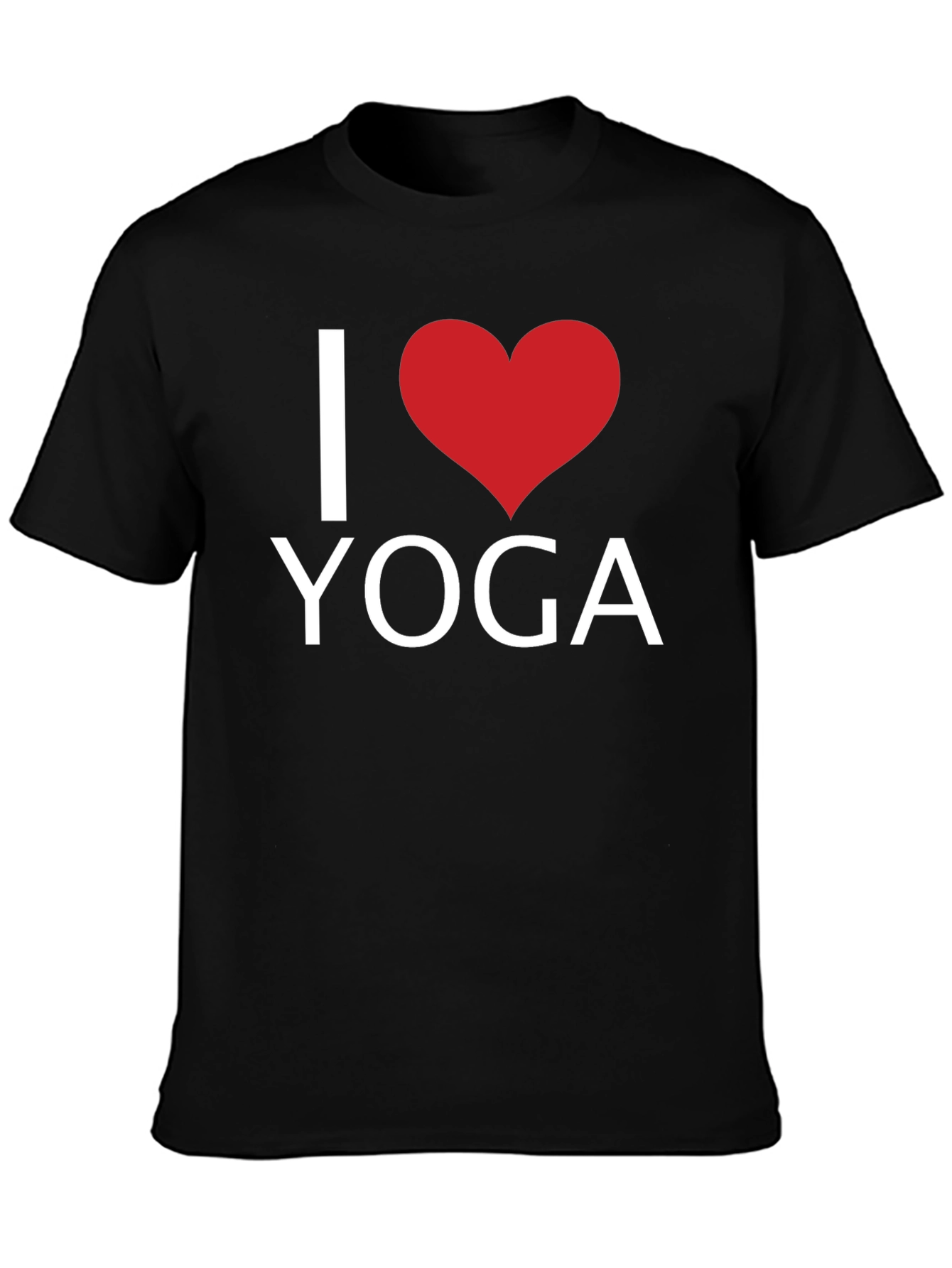 I Heart Yoga Black T-Shirt