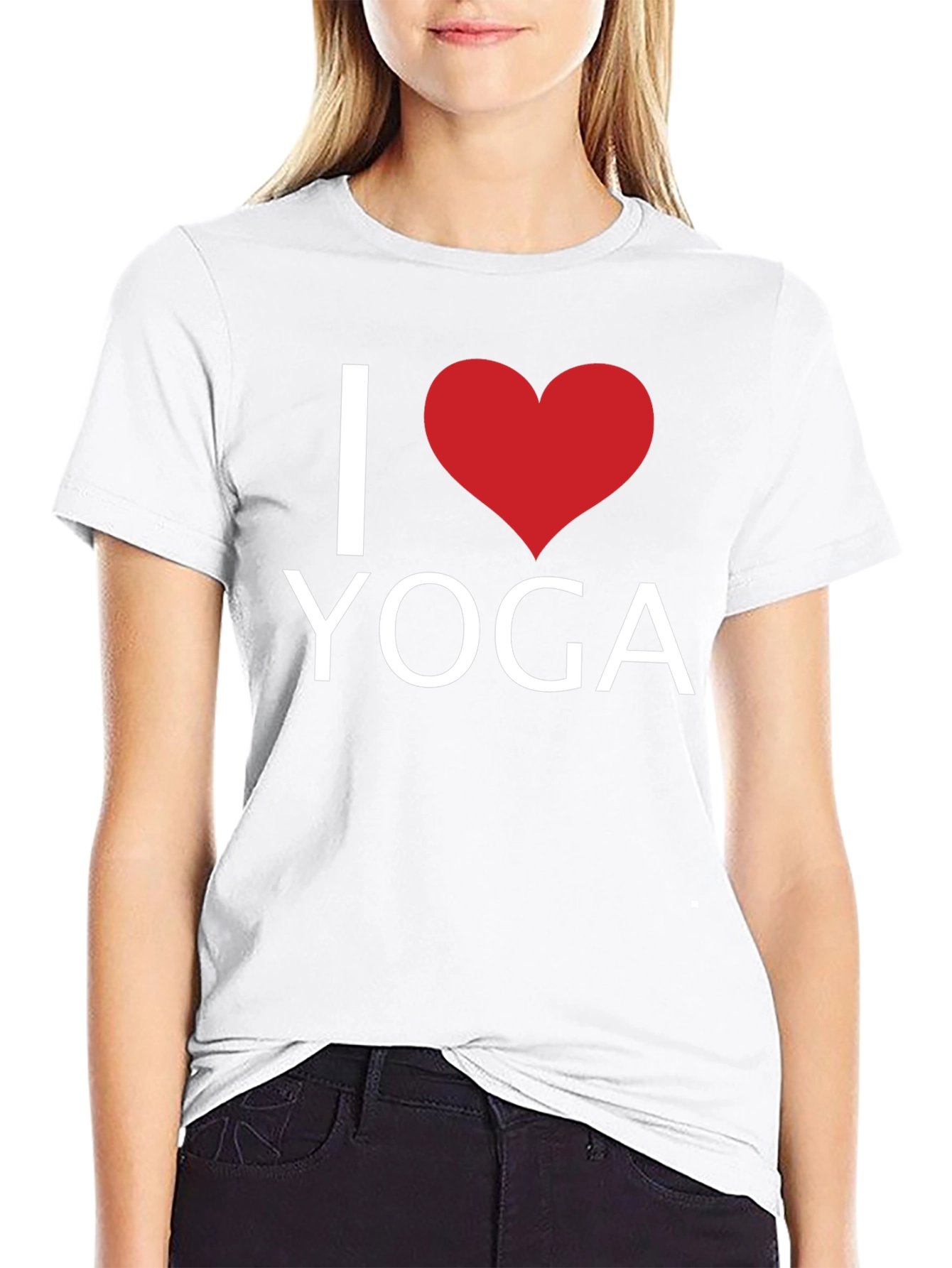 I Heart Yoga Black T-Shirt