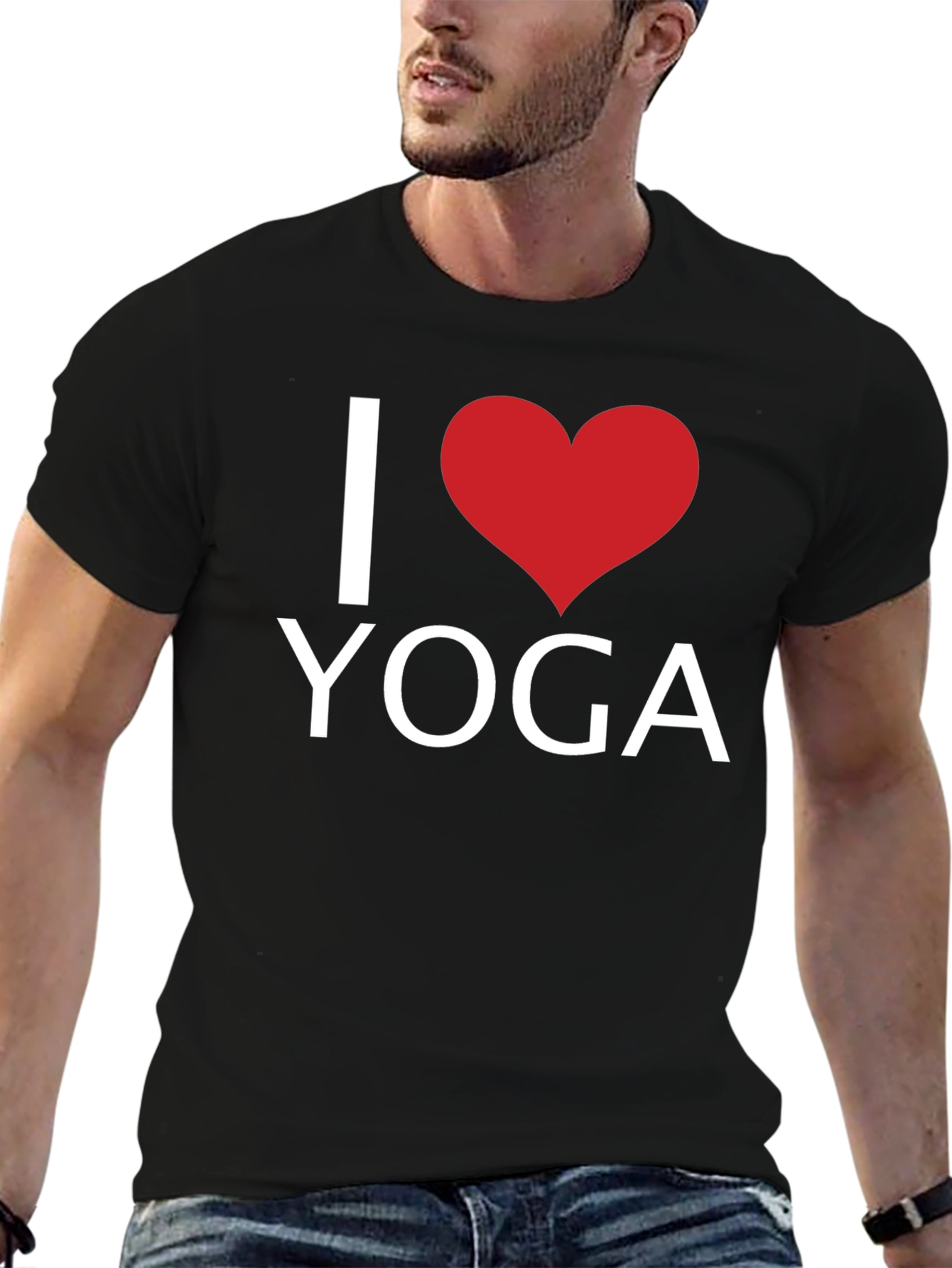 I Heart Yoga Black T-Shirt