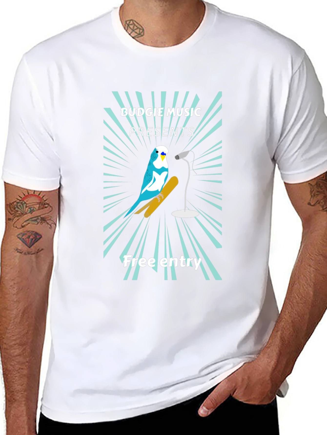 Budgie Music Black T-Shirt