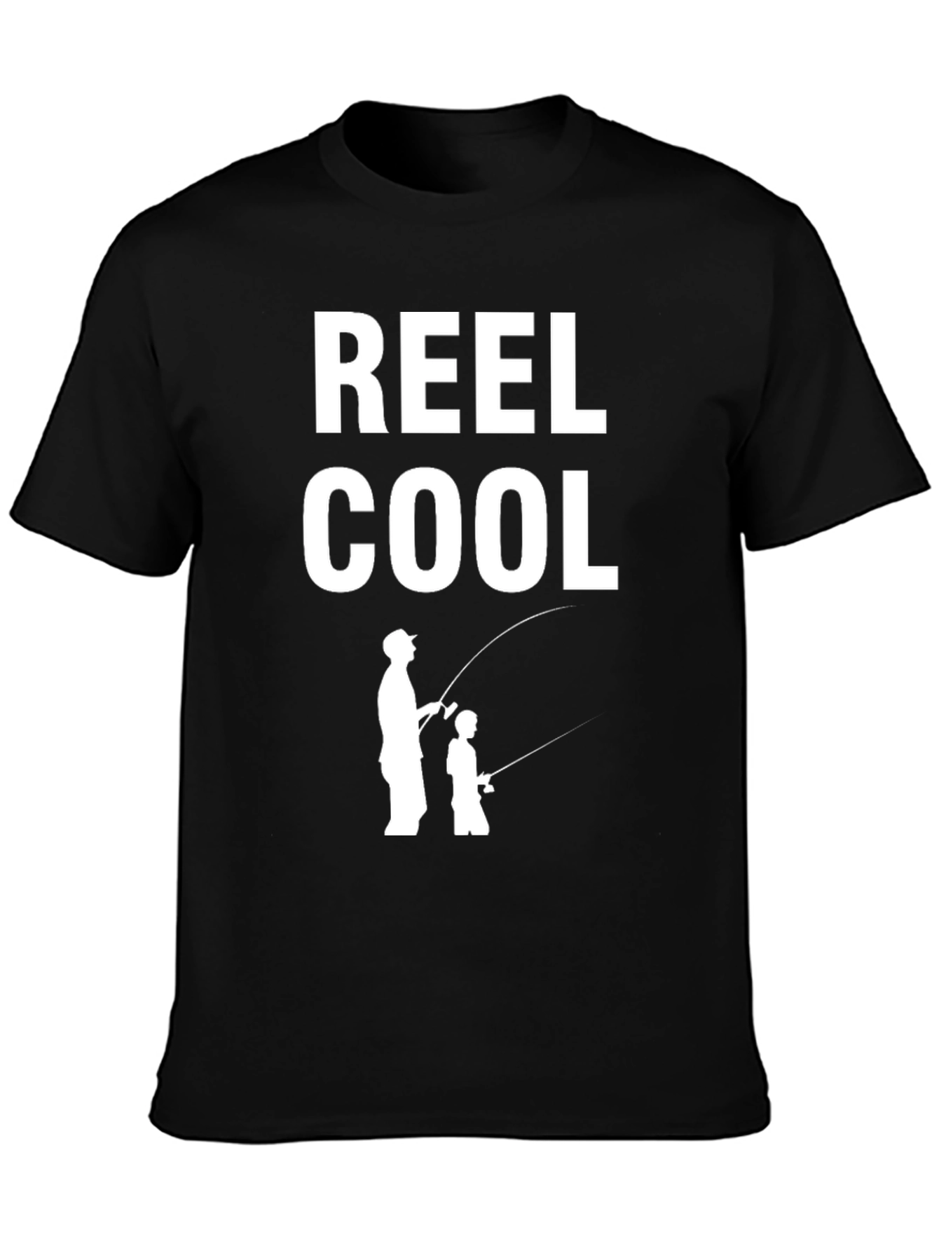 Reel Cool Dad & Son Fishing T-Shirt - Black