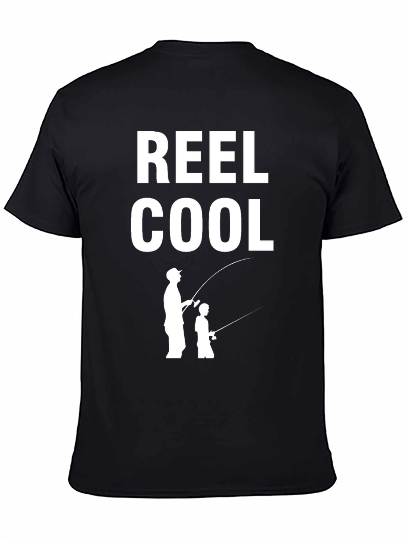 Reel Cool Dad & Son Fishing T-Shirt - Black