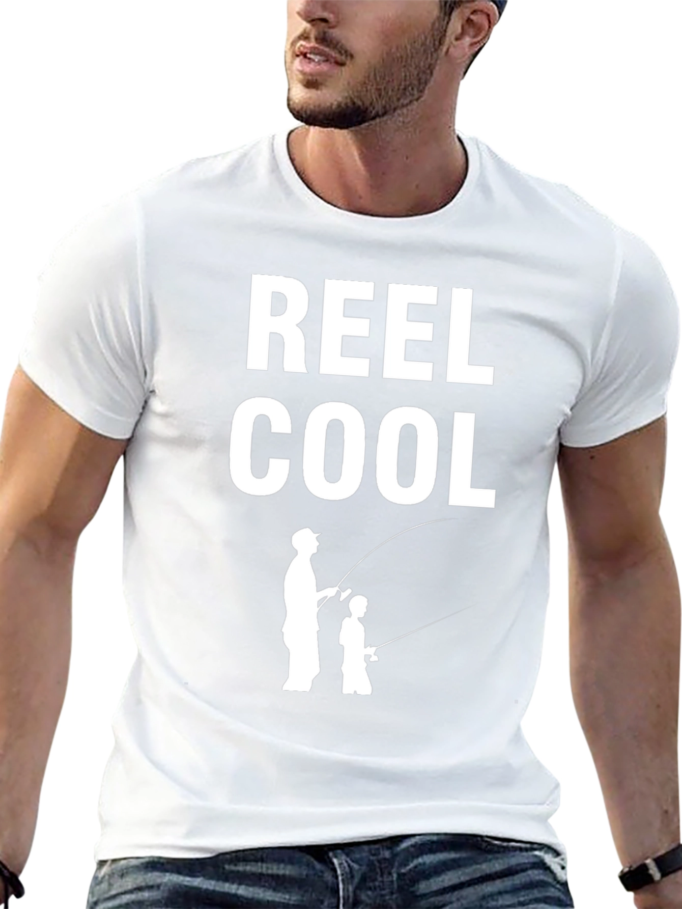 Reel Cool Dad & Son Fishing T-Shirt - Black