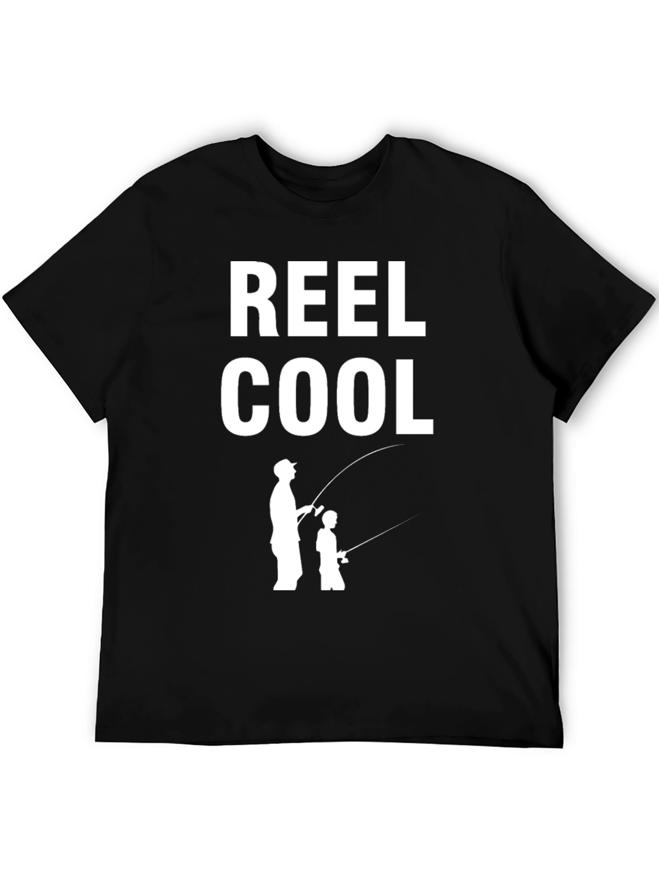 Reel Cool Dad & Son Fishing T-Shirt - Black