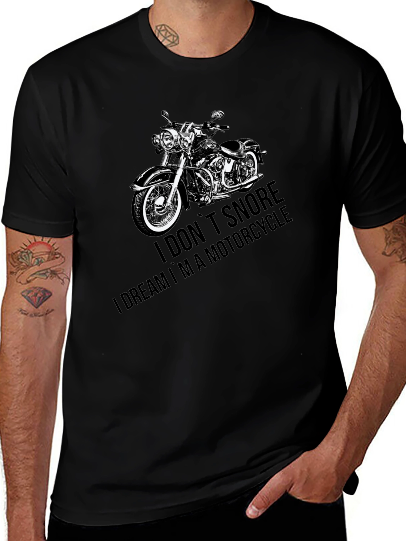 Motorcycle Dream T-Shirt - Black Graphic Tee
