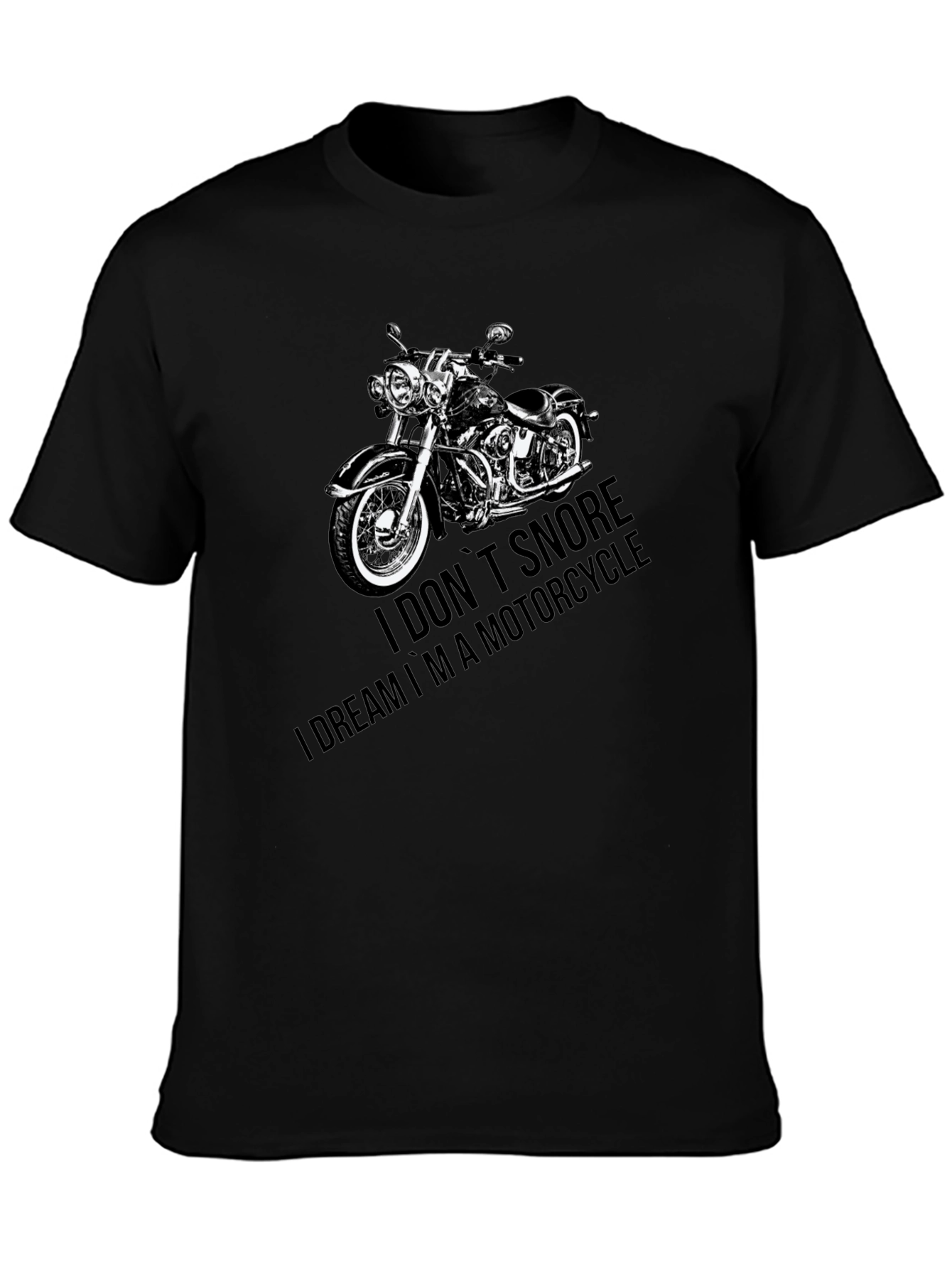 Motorcycle Dream T-Shirt - Black Graphic Tee