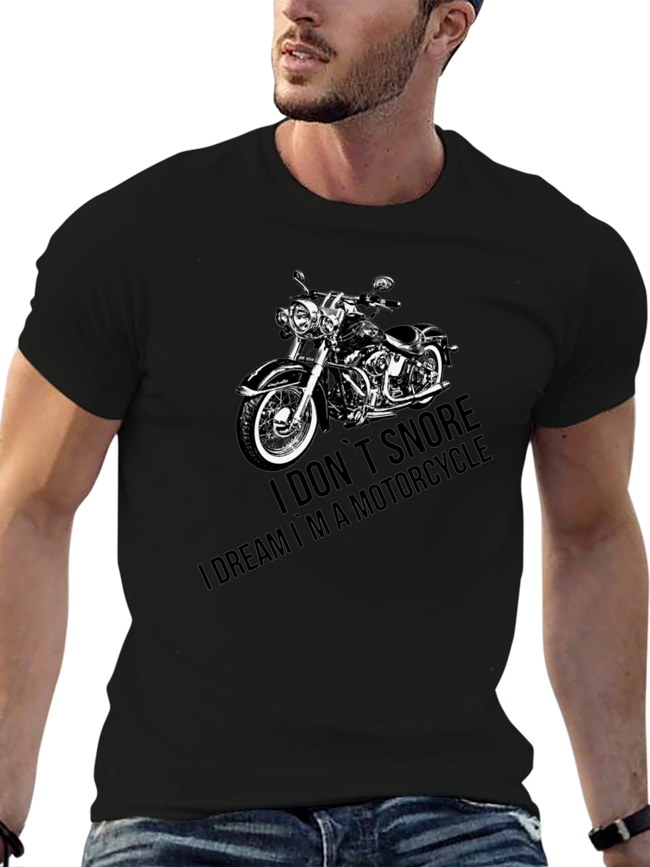 Motorcycle Dream T-Shirt - Black Graphic Tee