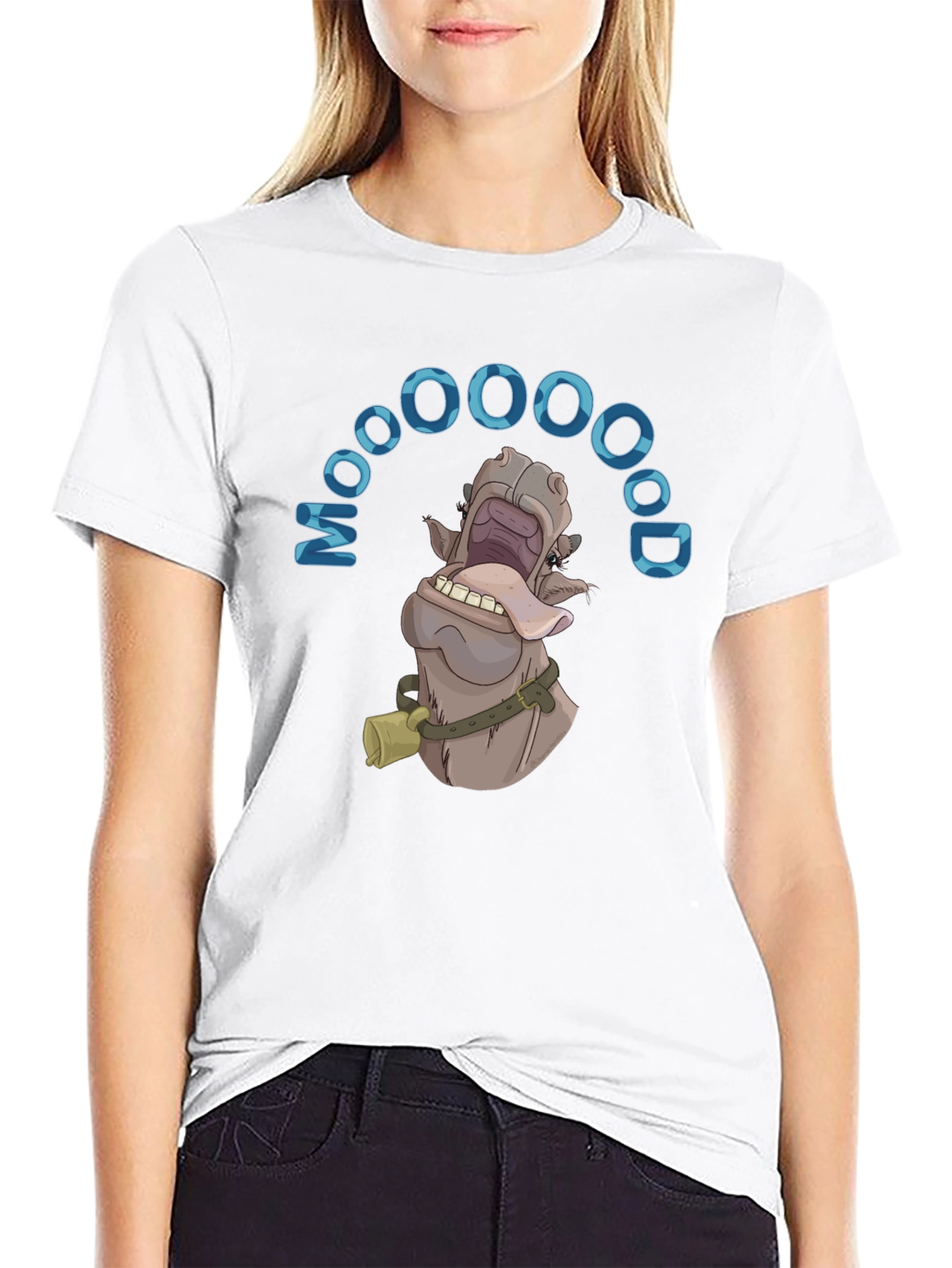 Funny Cartoon Cow MOOOOOD T-Shirt